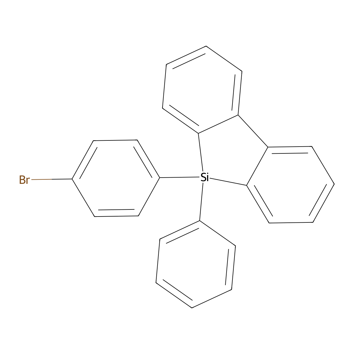 5-(4-Bromophenyl)-5-phenyl-5H-dibenzo[b,d]silole molecular structure, CAS 1581758-35-1