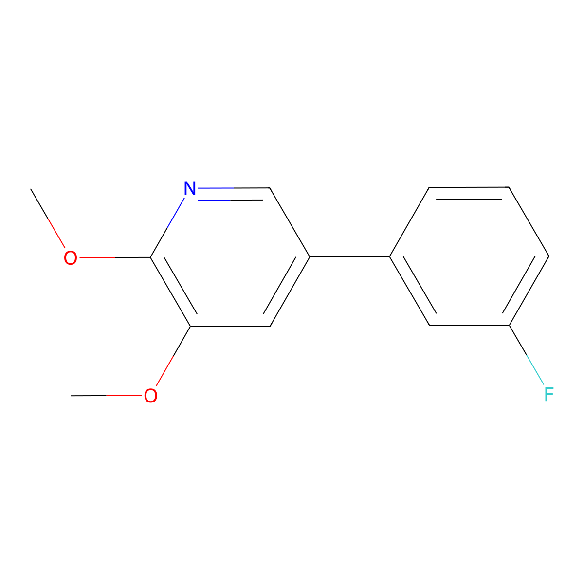 5-(3-Fluorophenyl)-2,3-dimethoxypyridine molecular structure, CAS 1581767-64-7