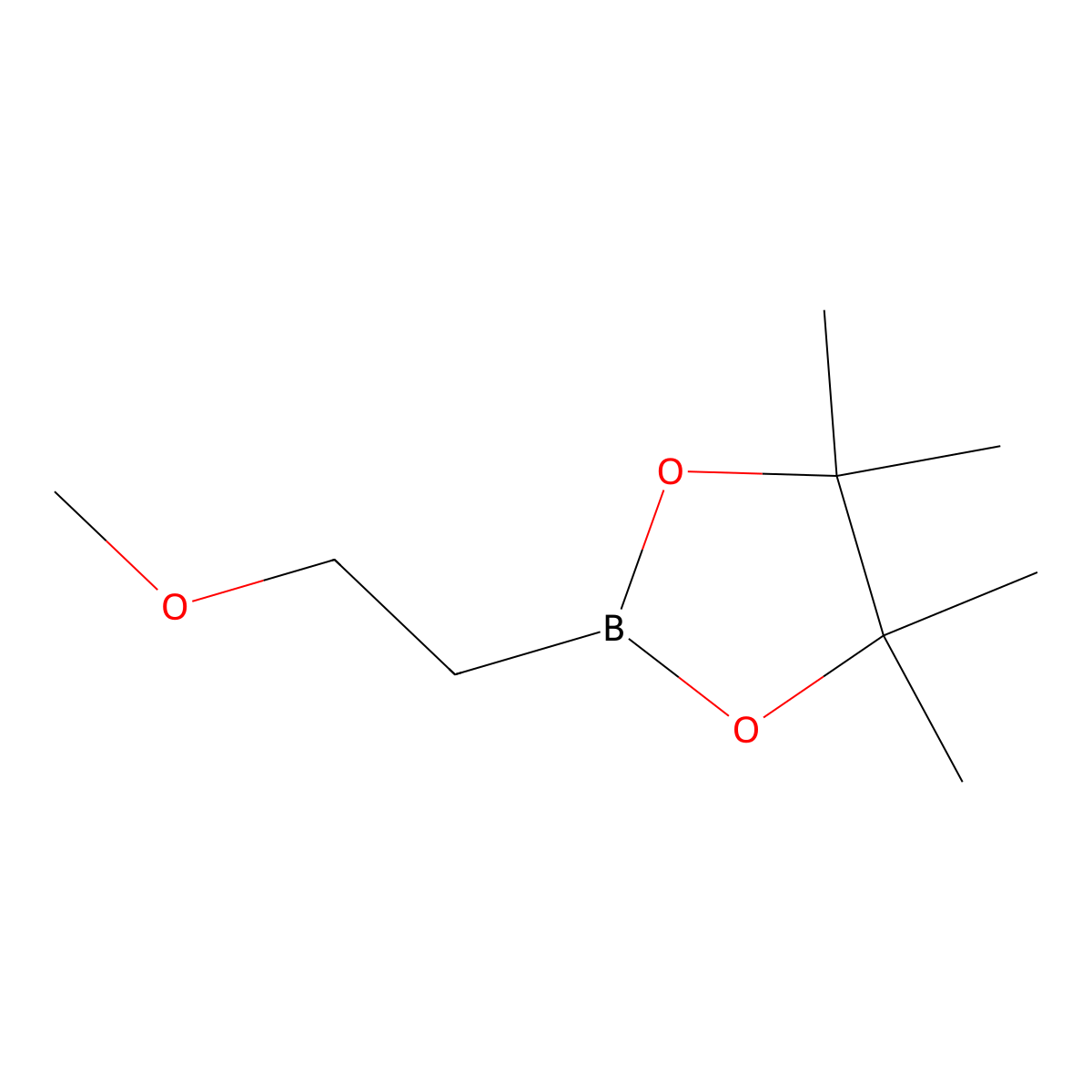 2-(2-Methoxyethyl)-4,4,5,5-tetramethyl-1,3,2-dioxaborolane molecular structure, CAS 1581771-55-2