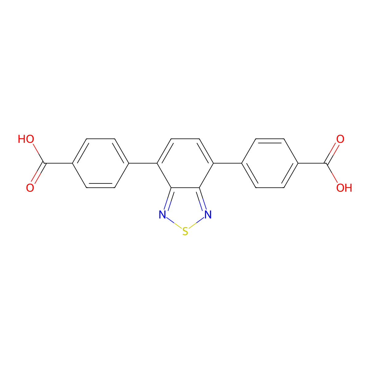 4,4'-(Benzo[c][1,2,5]thiadiazole-4,7-diyl)dibenzoic acid molecular structure, CAS 1581774-76-6