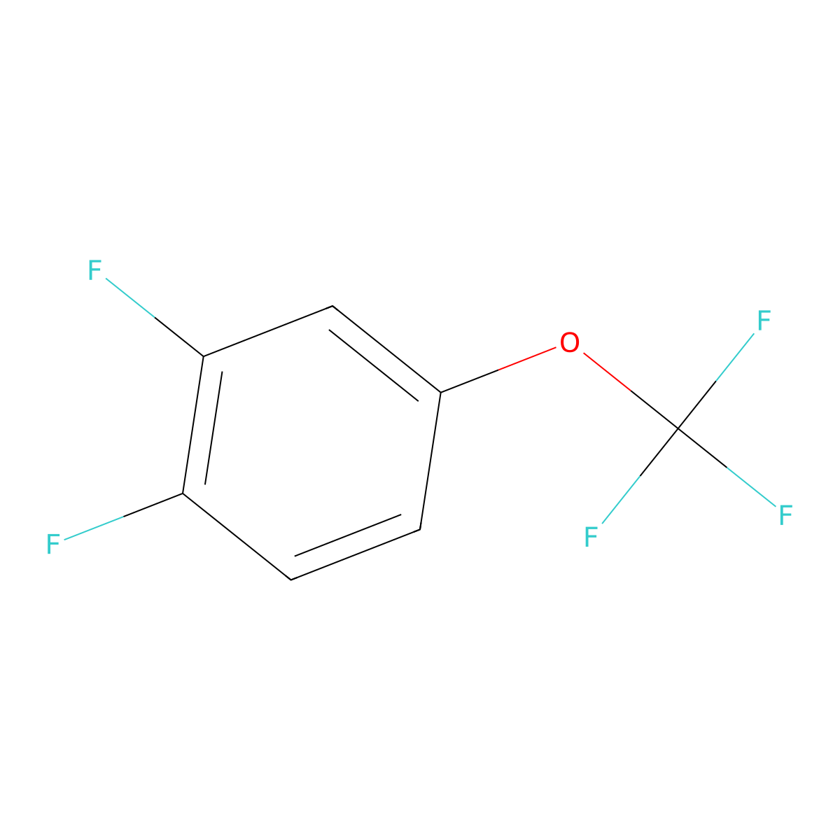 1,2-Difluoro-4-(trifluoromethoxy)benzene molecular structure, CAS 158178-35-9