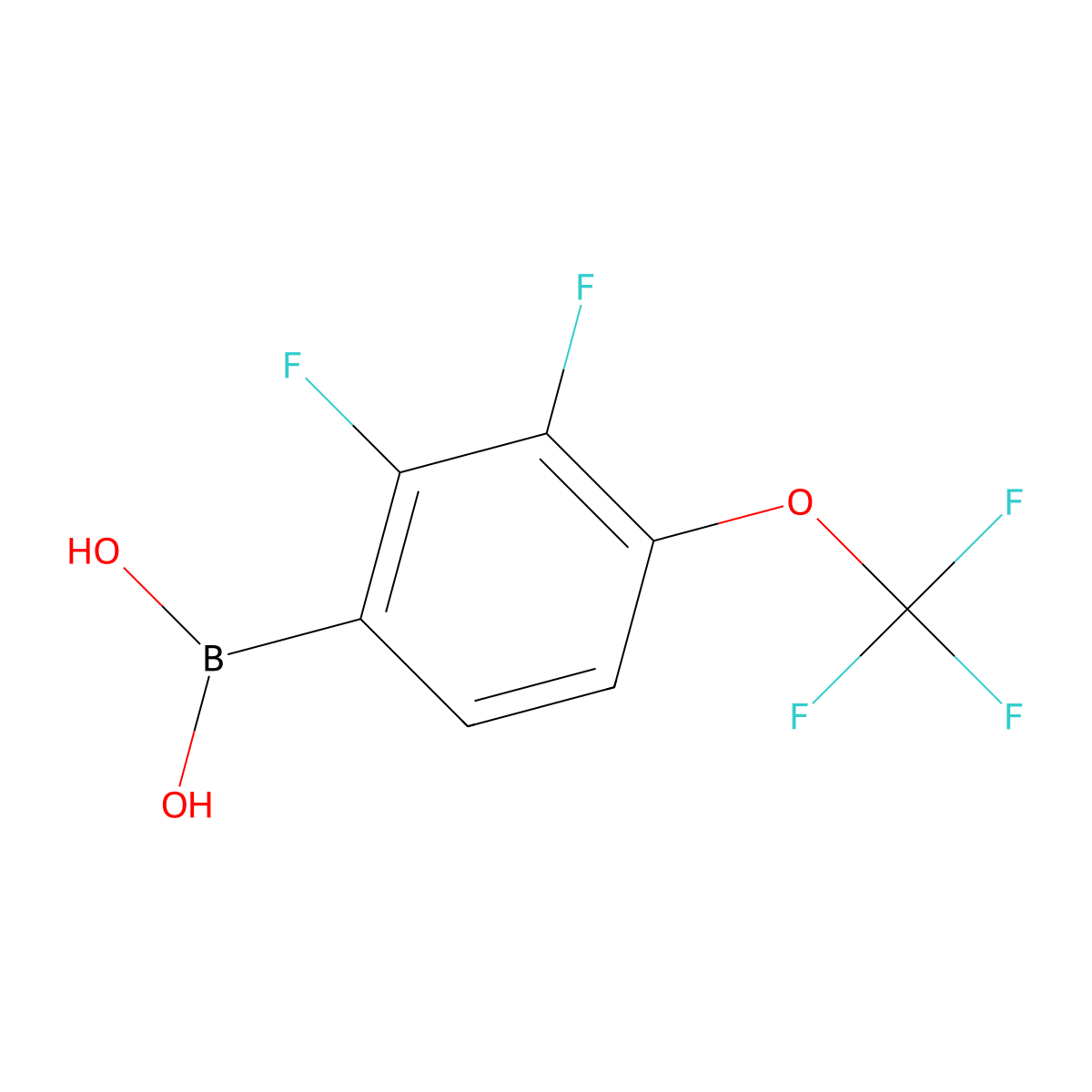 (2,3-Difluoro-4-(trifluoromethoxy)phenyl)boronic acid molecular structure, CAS 158178-36-0