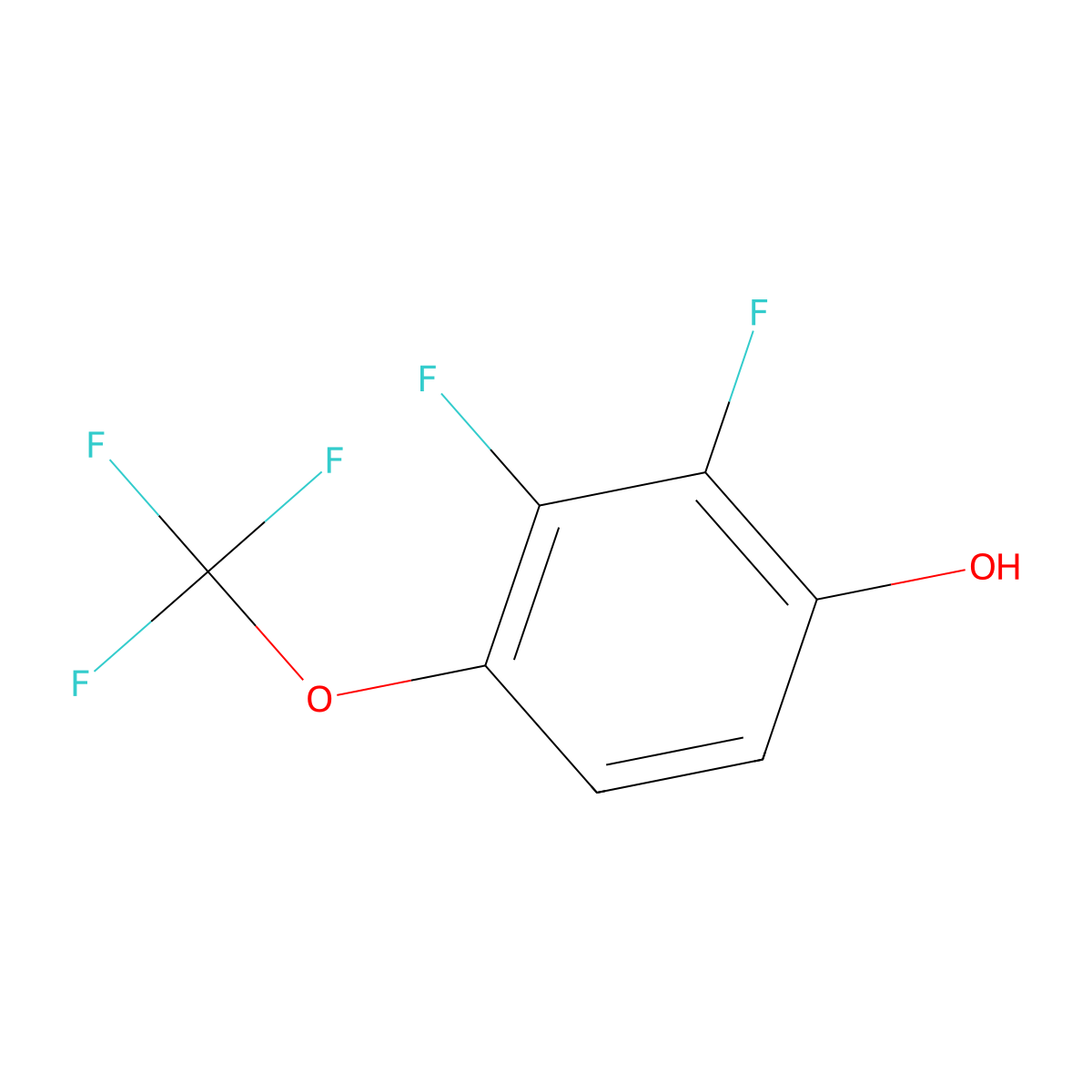 2,3-Difluoro-4-(trifluoromethoxy)phenol molecular structure, CAS 158178-37-1