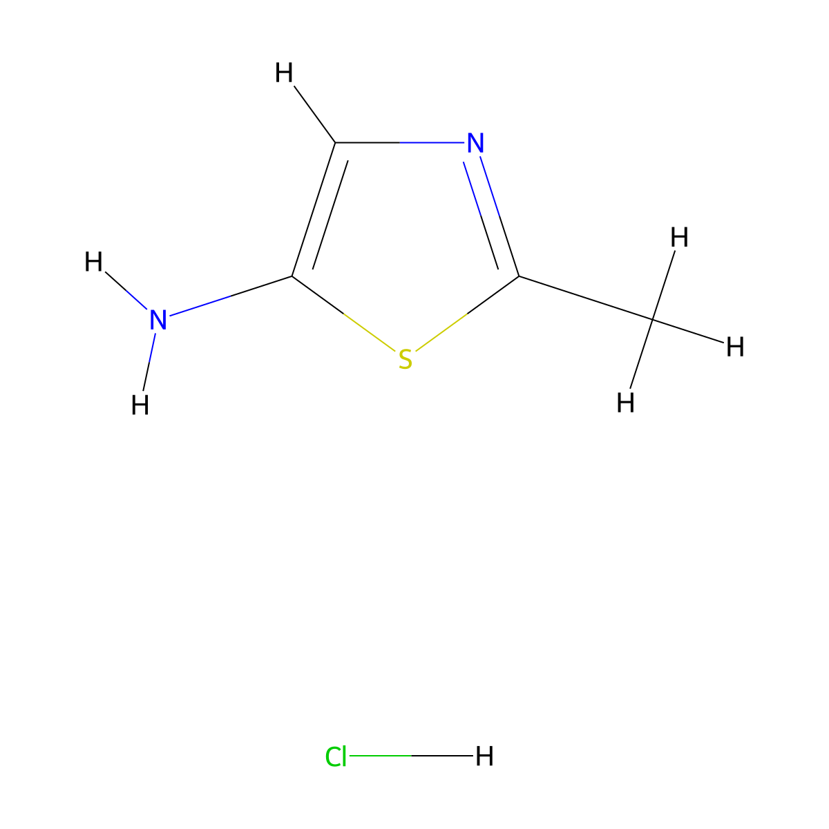 2-Methylthiazol-5-amine hydrochloride molecular structure, CAS 1581780-46-2