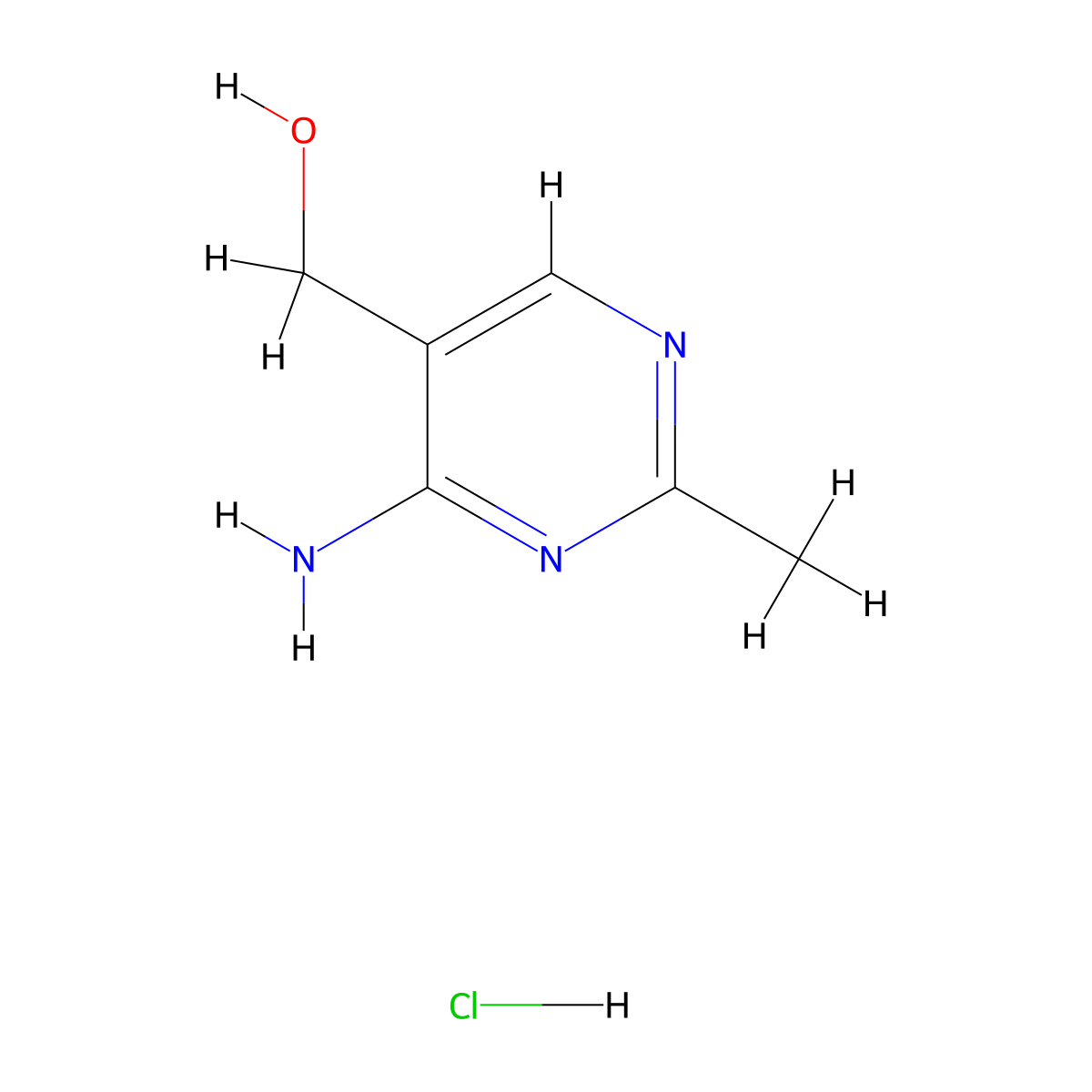 Toxopyrimidine hydrochloride molecular structure, CAS 15818-06-1