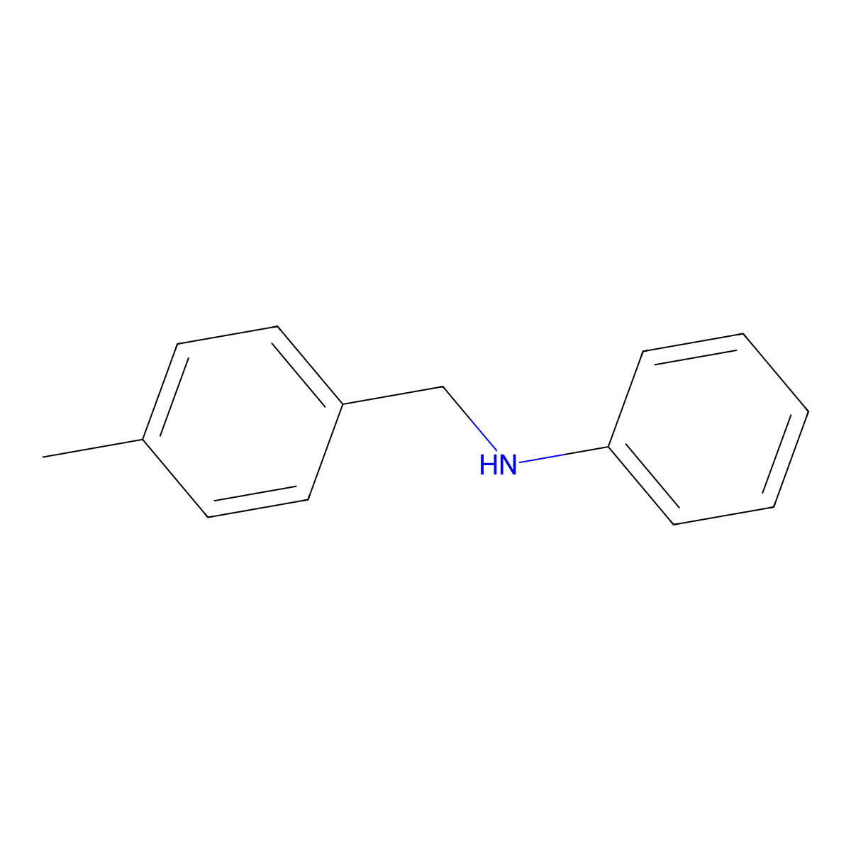 N-((4-methylphenyl)methyl)aniline molecular structure, CAS 15818-64-1