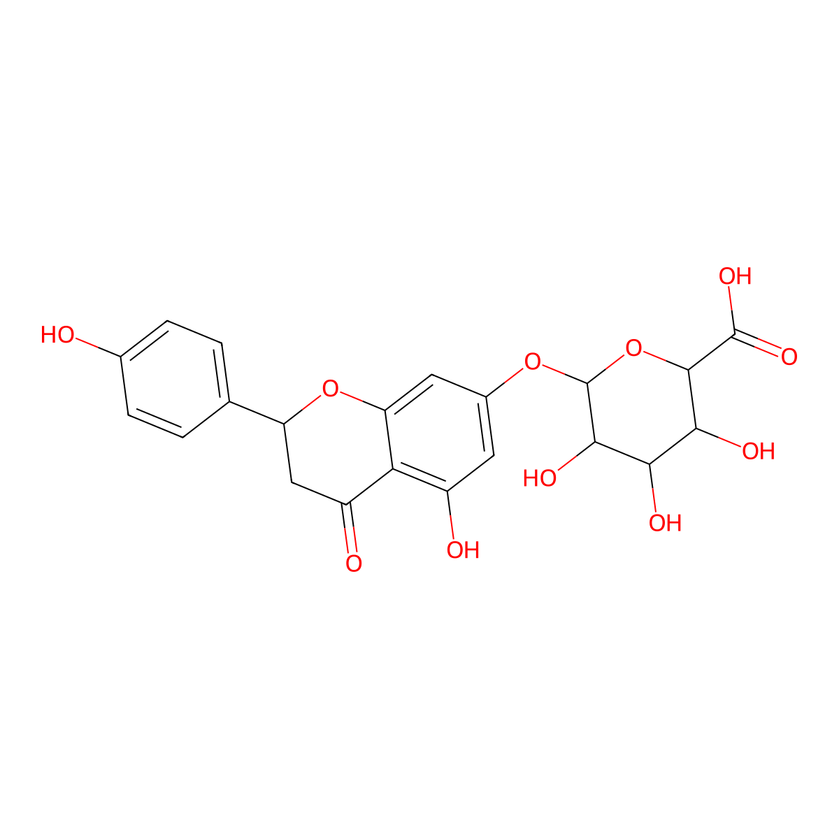 Naringenin-7-O-glucuronide molecular structure, CAS 158196-34-0