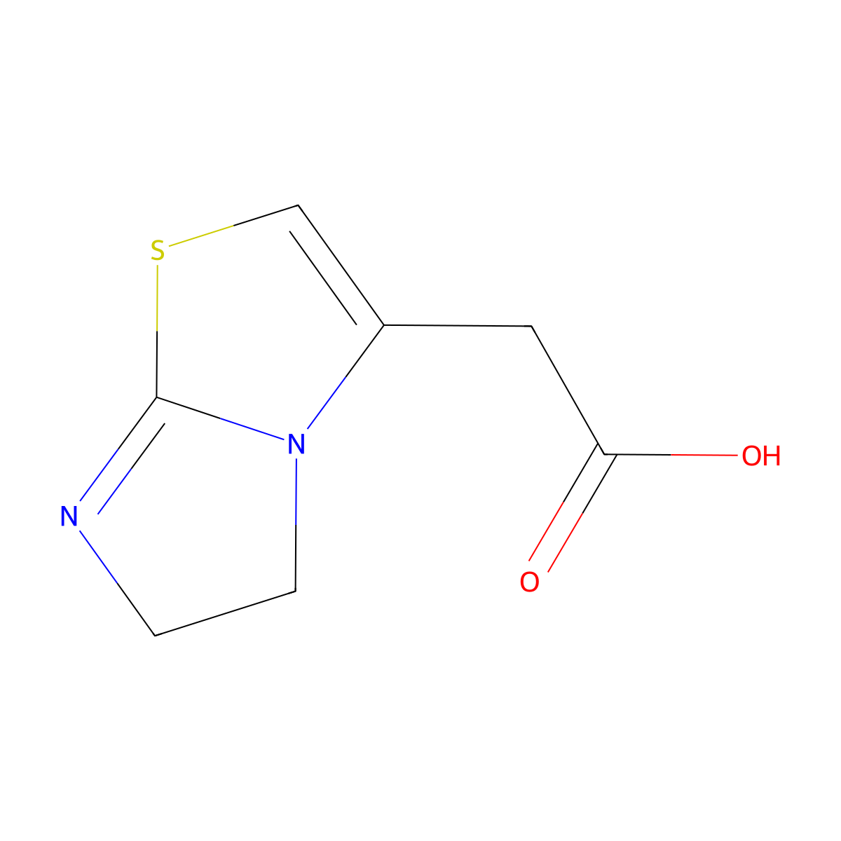 5,6-Dihydroimidazo[2,1-b][1,3]thiazol-3-ylacetic acid molecular structure, CAS 158197-27-4
