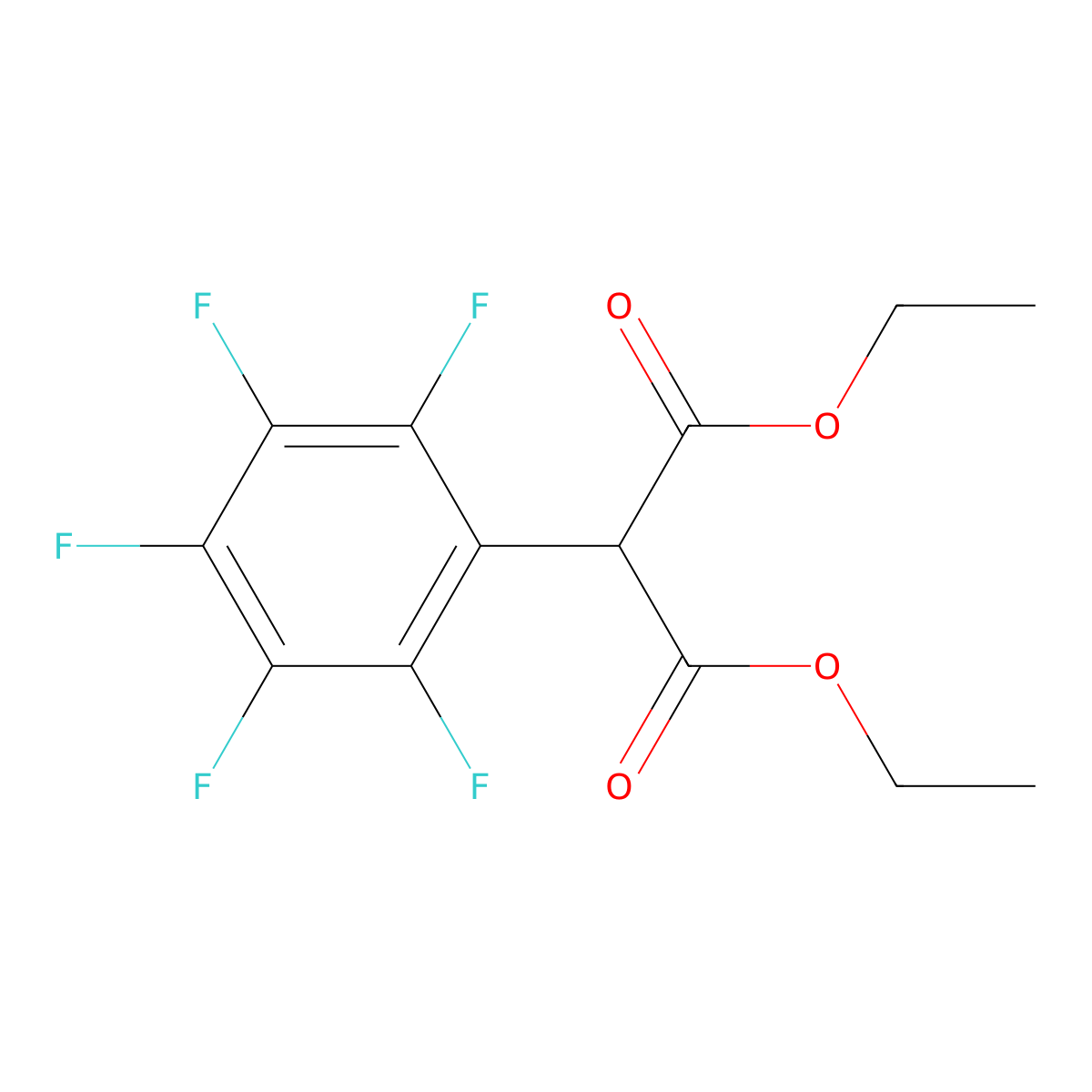 Diethyl pentafluorophenyl-malonate molecular structure, CAS 1582-05-4