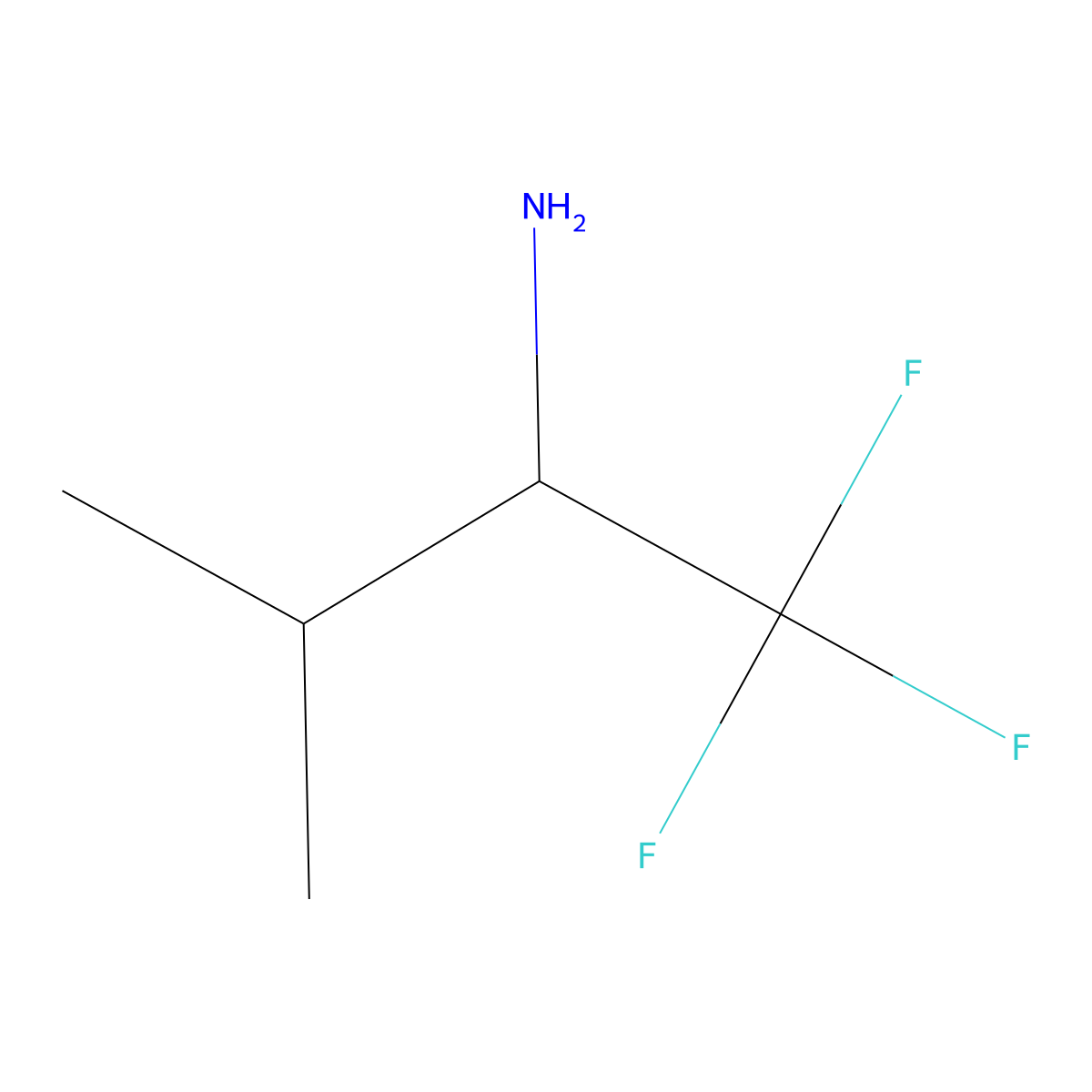 DL-2-Amino-3-methyl-1,1,1-trifluorobutane molecular structure, CAS 1582-18-9