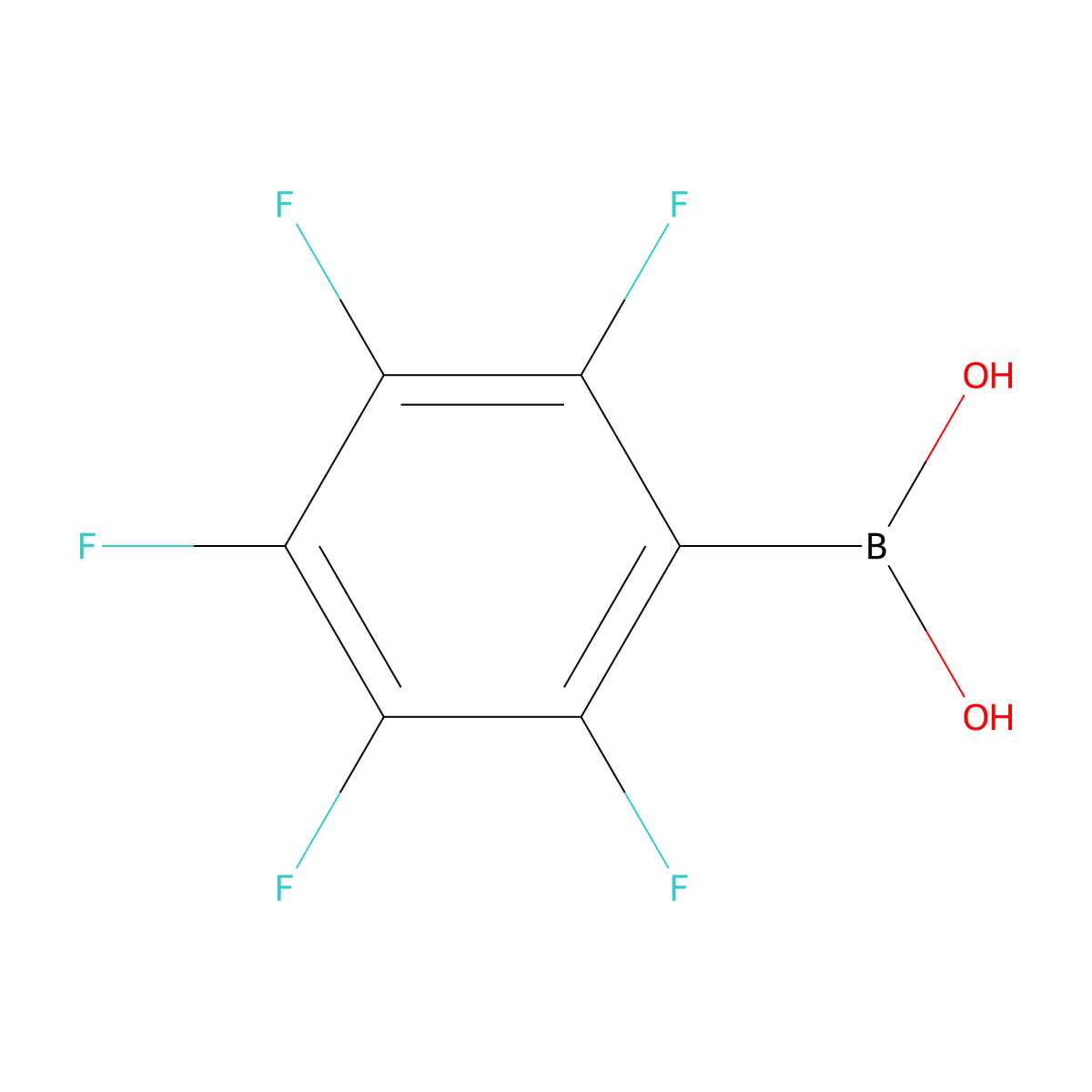 2,3,4,5,6-Pentafluorobenzeneboronic acid molecular structure, CAS 1582-24-7
