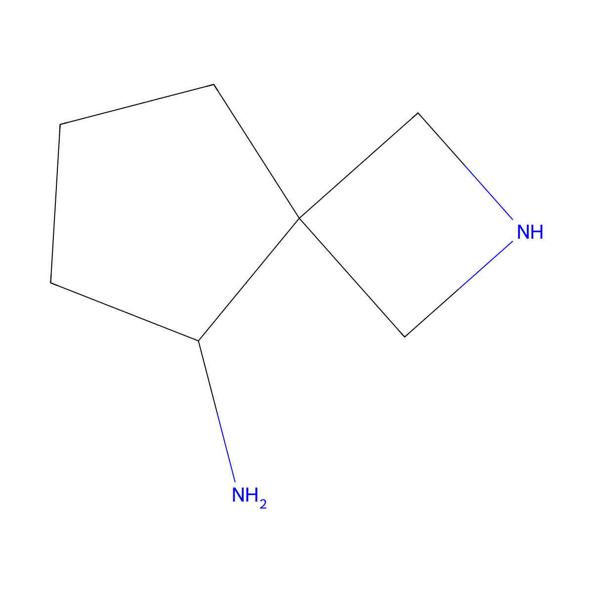 2-Azaspiro[3.4]octan-5-amine molecular structure, CAS 1582035-05-9