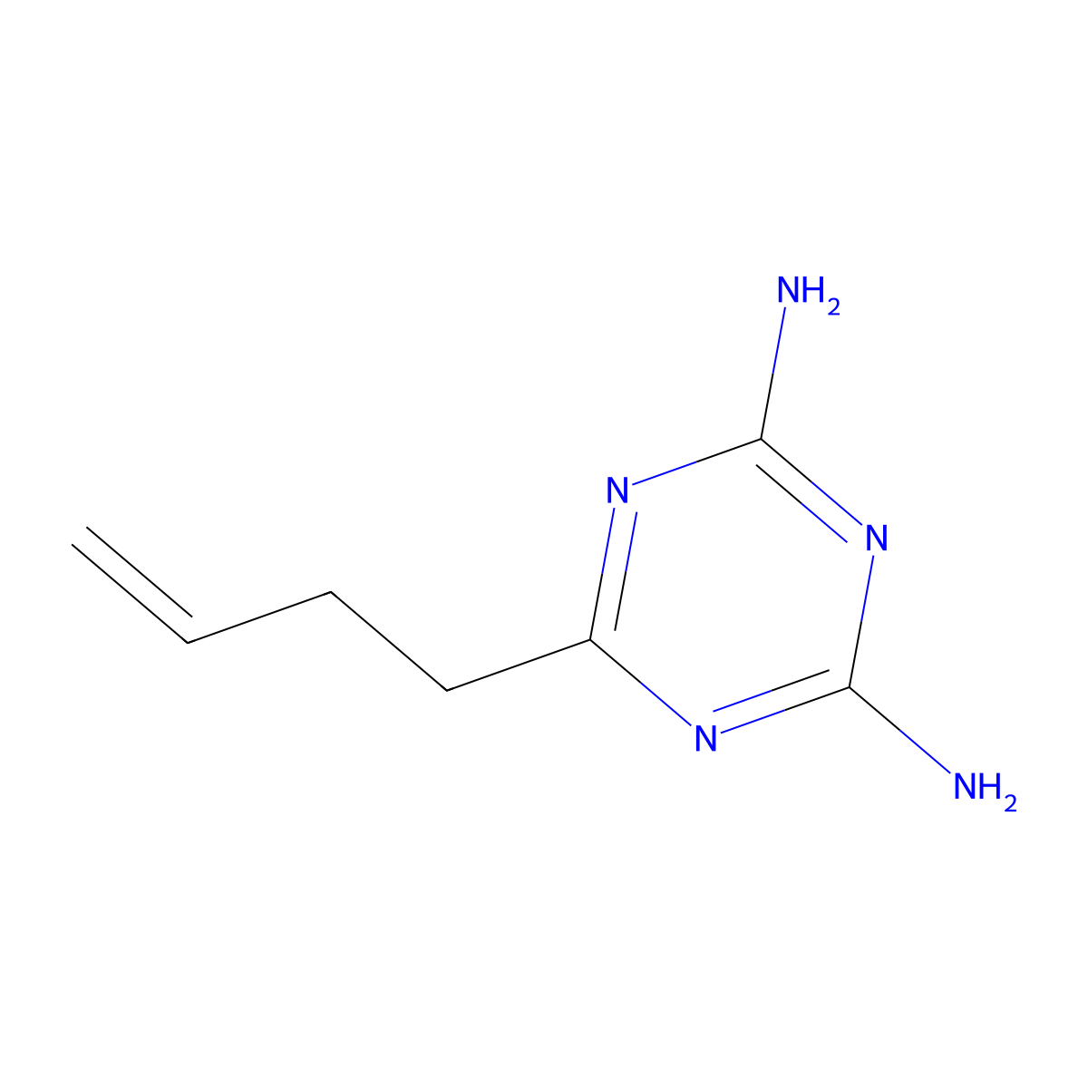 1,3,5-Triazine-2,4-diamine, 6-(3-buten-1-yl)- molecular structure, CAS 15821-36-0