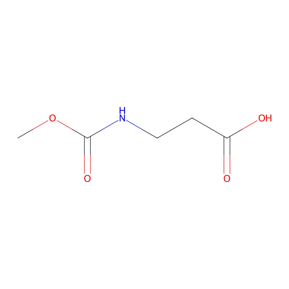 3-[(Methoxycarbonyl)amino]propanoic acid molecular structure, CAS 158213-81-1