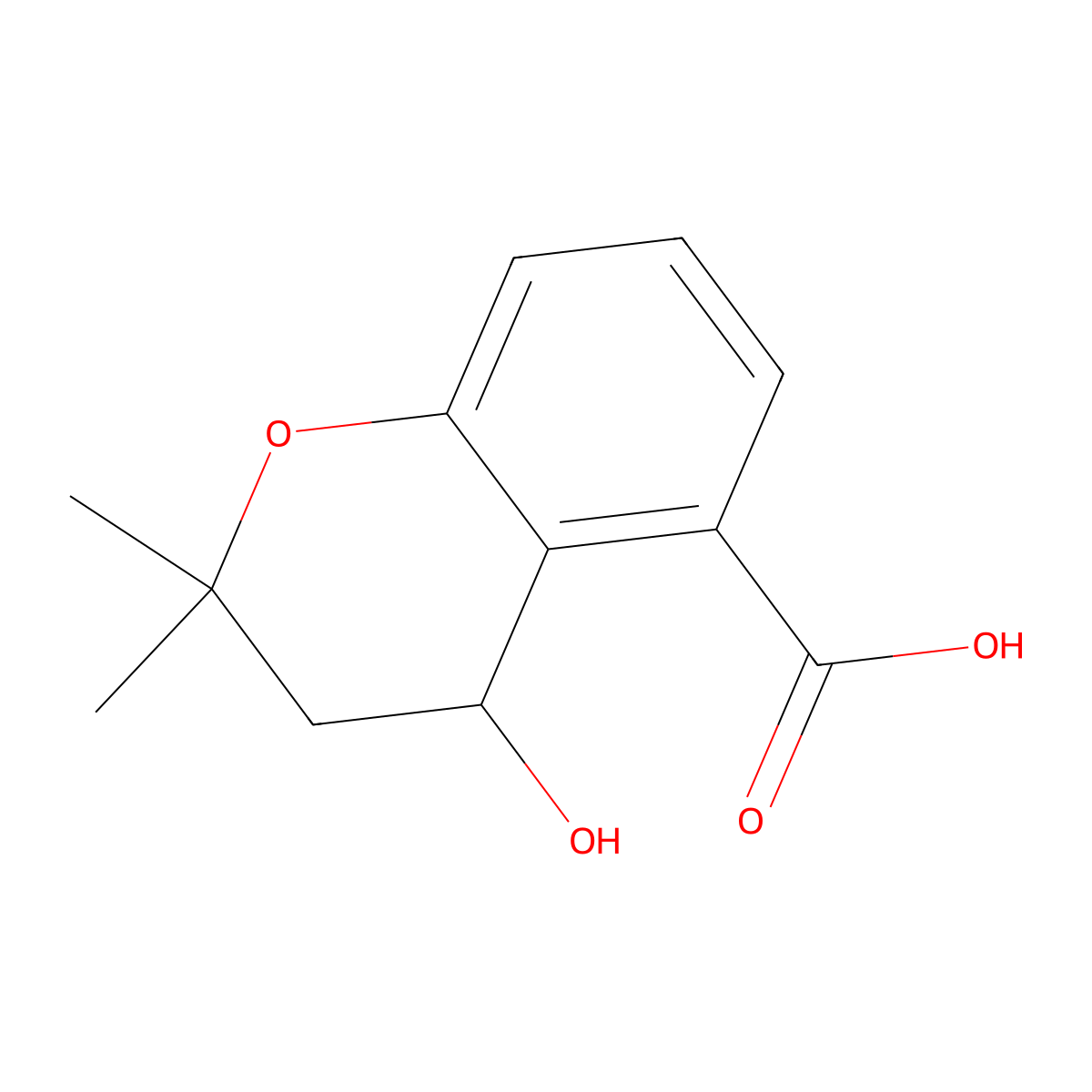 4-Hydroxy-2,2-dimethylchroman-5-carboxylic acid molecular structure, CAS 158227-26-0