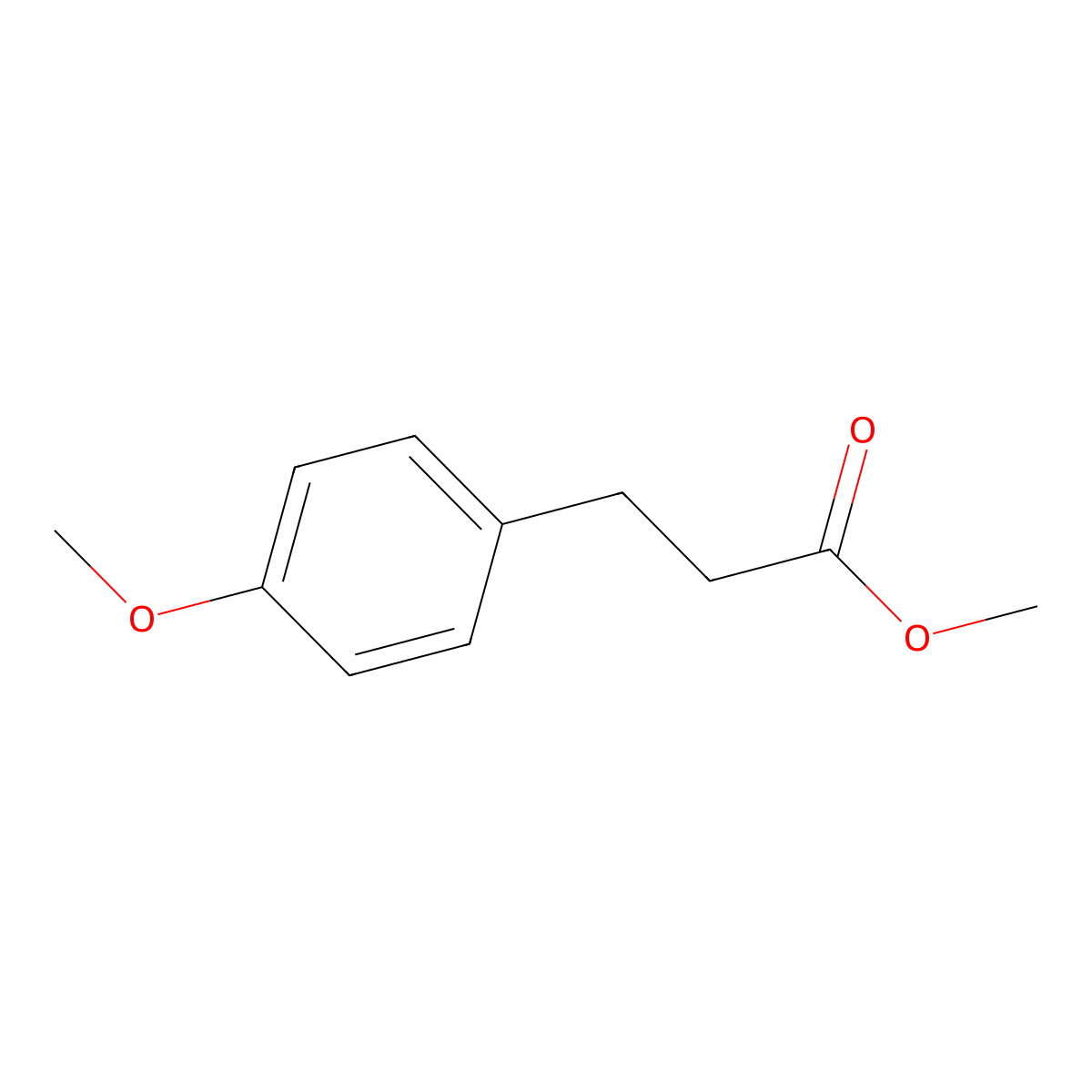 Methyl 3-(4-methoxyphenyl)propanoate molecular structure, CAS 15823-04-8