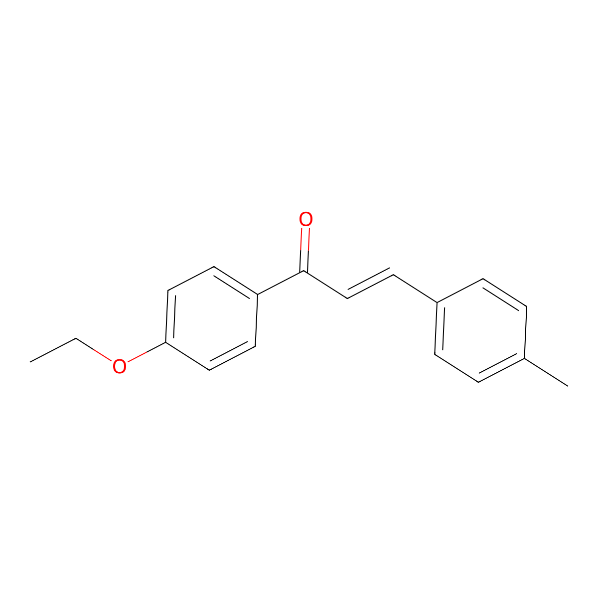 (2E)-1-(4-Ethoxyphenyl)-3-(4-methylphenyl)prop-2-en-1-one molecular structure, CAS 1582302-84-8