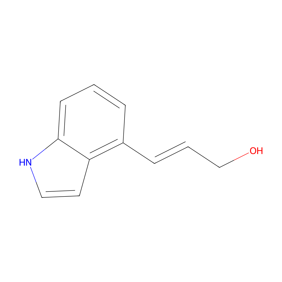 (2E)-3-(1H-indol-4-yl)prop-2-en-1-ol molecular structure, CAS 158233-48-8