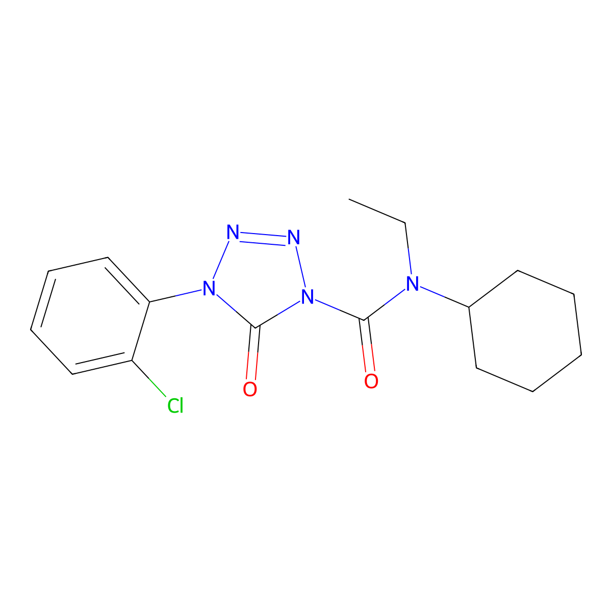 Fentrazamide molecular structure, CAS 158237-07-1