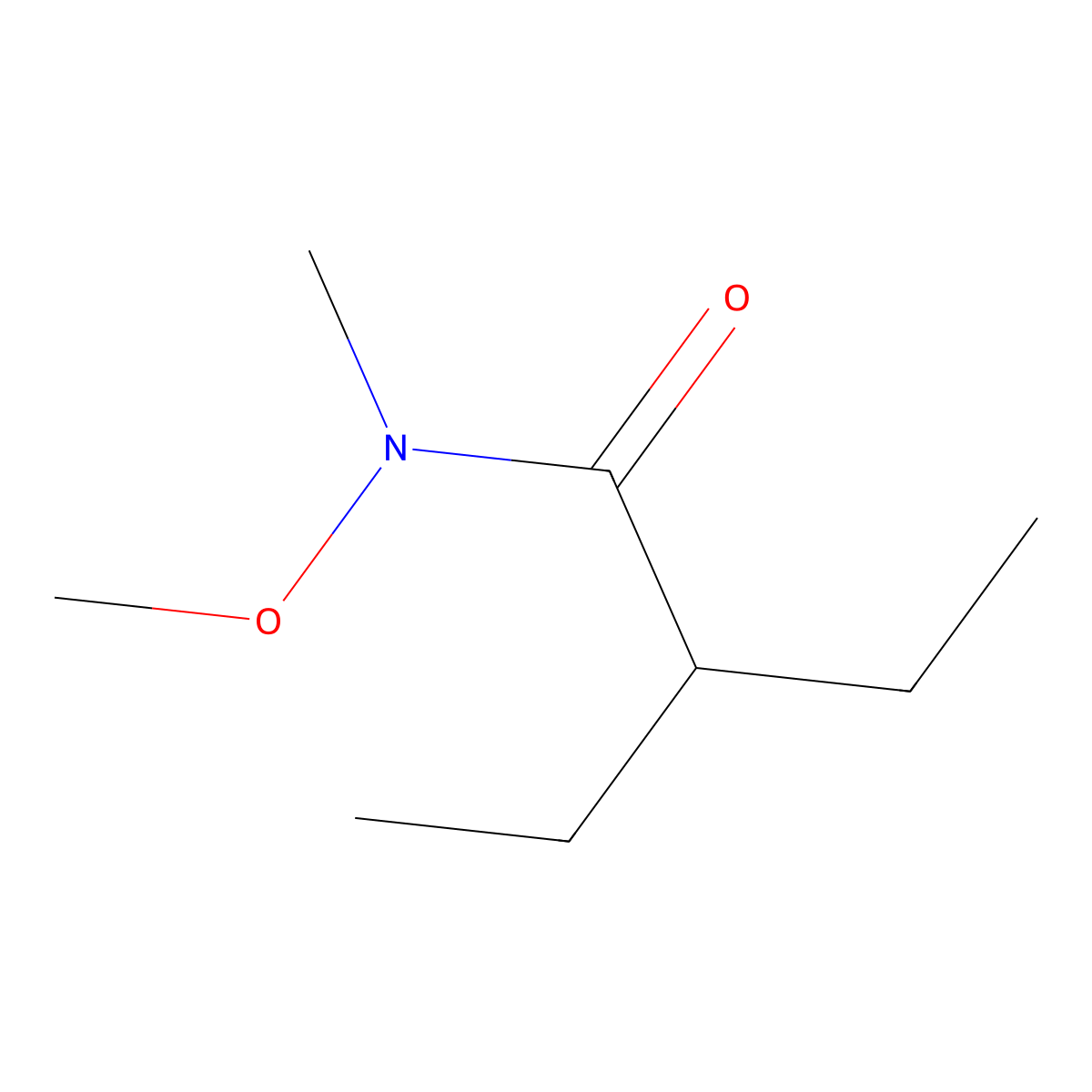 2-ethyl-N-methoxy-N-methylbutanamide molecular structure, CAS 158243-47-1