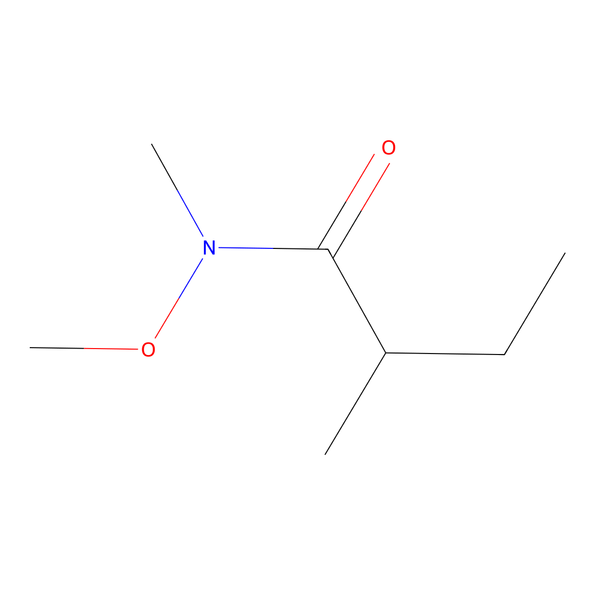 N-methoxy-N,2-dimethylbutanamide molecular structure, CAS 158243-61-9