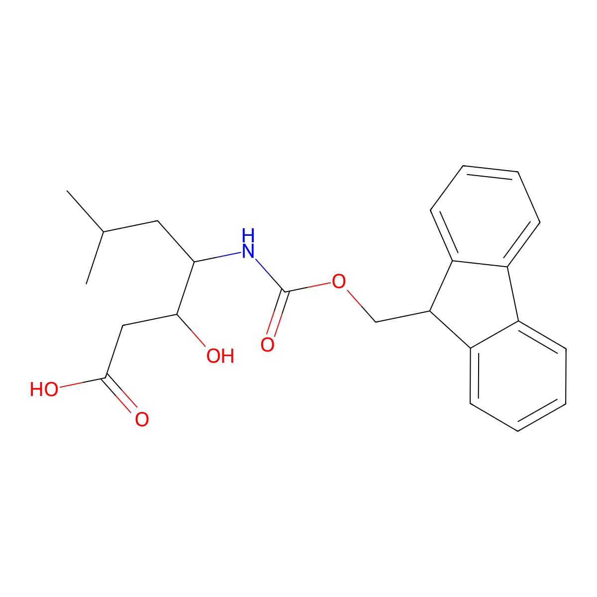 Fmoc-L-Statine molecular structure, CAS 158257-40-0