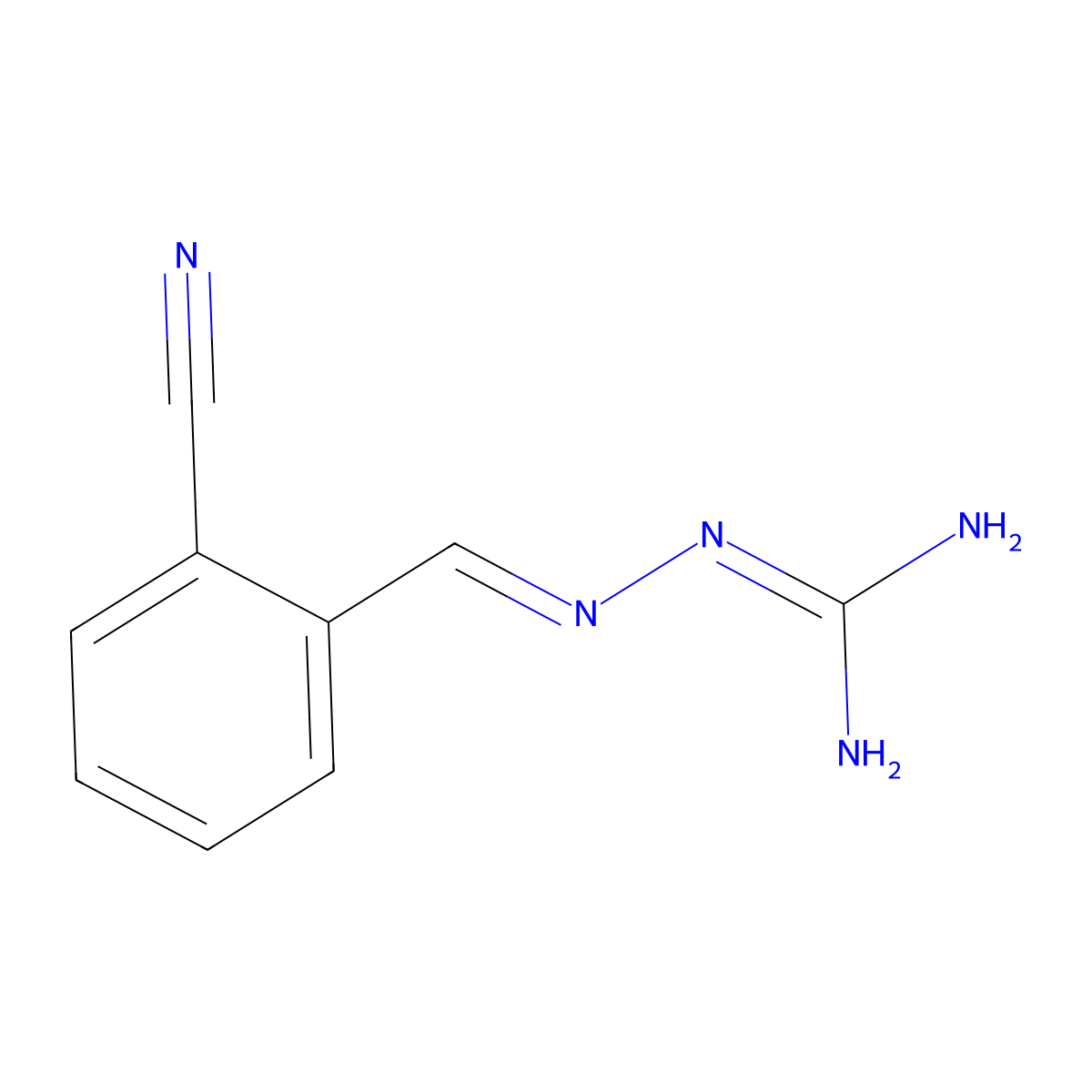 N-{[(2-cyanophenyl)methylidene]amino}guanidine molecular structure, CAS 158257-62-6