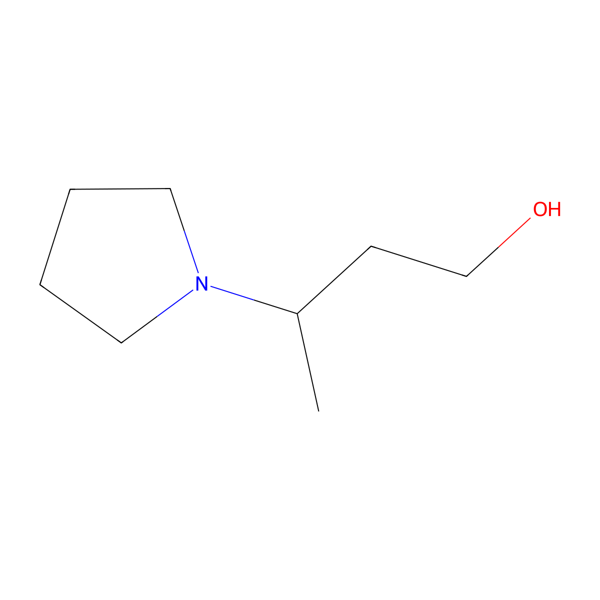 3-(Pyrrolidin-1-yl)butan-1-ol molecular structure, CAS 158261-95-1