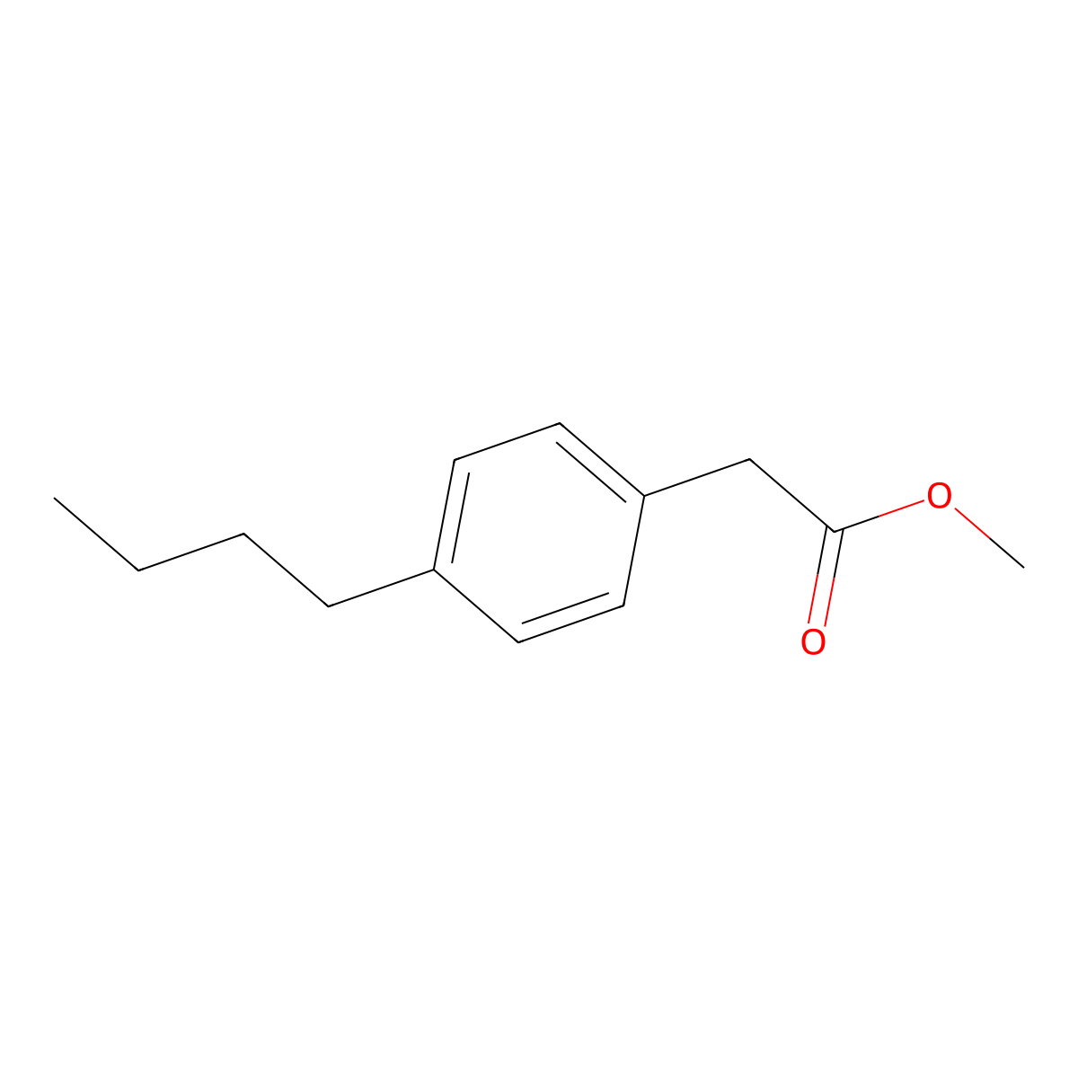 Methyl 2-(4-butylphenyl)acetate molecular structure, CAS 158264-26-7