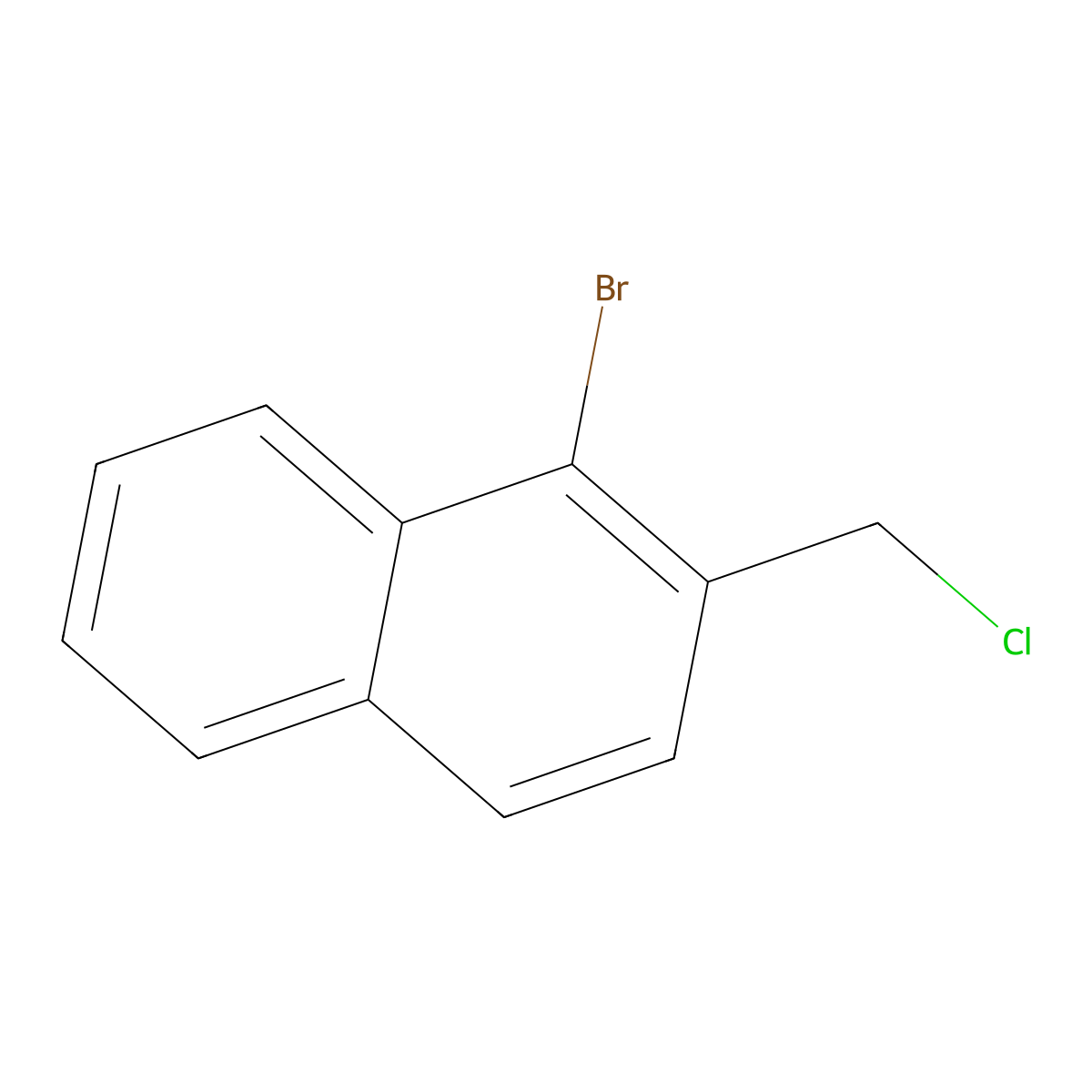 1-Bromo-2-(chloromethyl)naphthalene molecular structure, CAS 158264-62-1