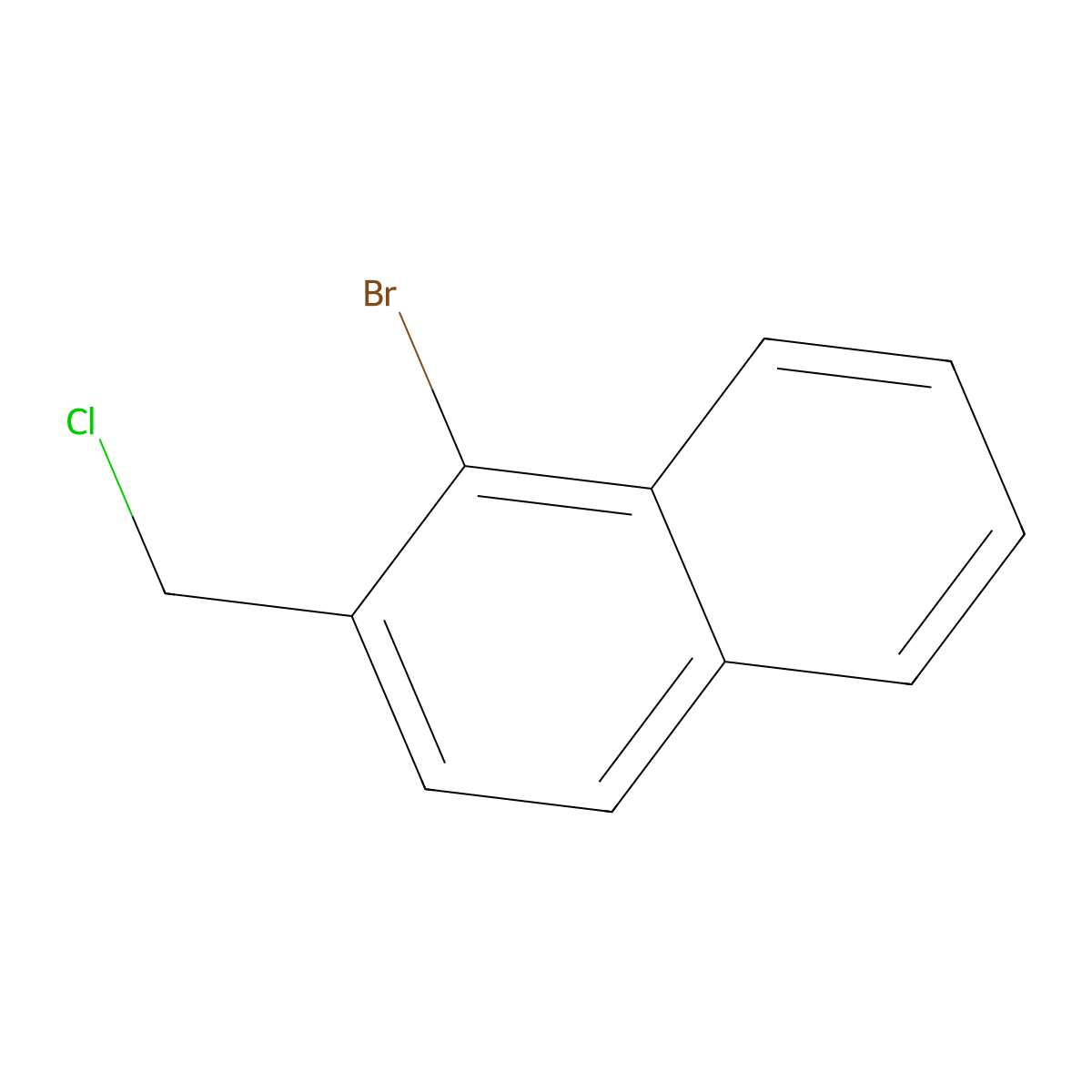 1-Bromo-2-(chloromethyl)naphthalene molecular structure, CAS 158264-62-1