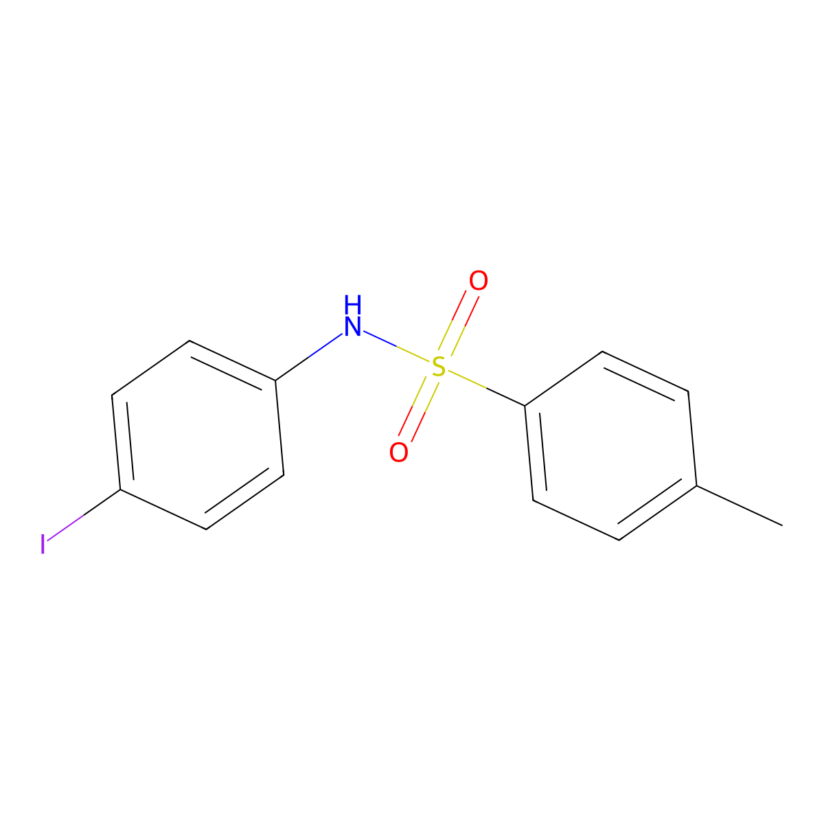 N-(4-iodophenyl)-4-methylbenzenesulfonamide molecular structure, CAS 158268-30-5
