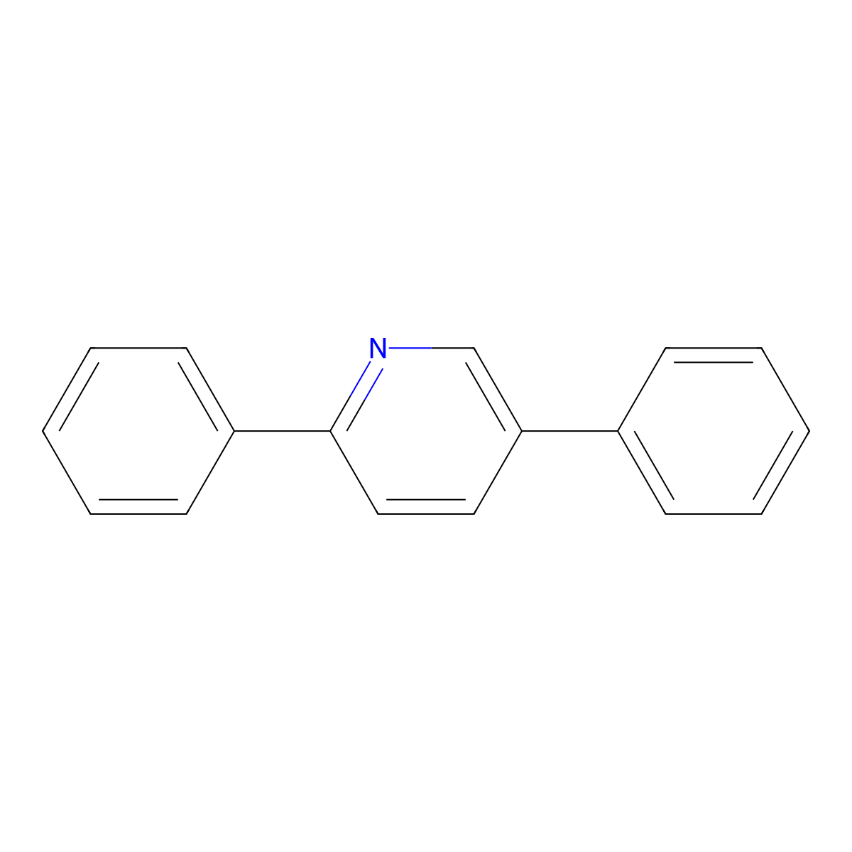 2,5-Diphenylpyridine molecular structure, CAS 15827-72-2