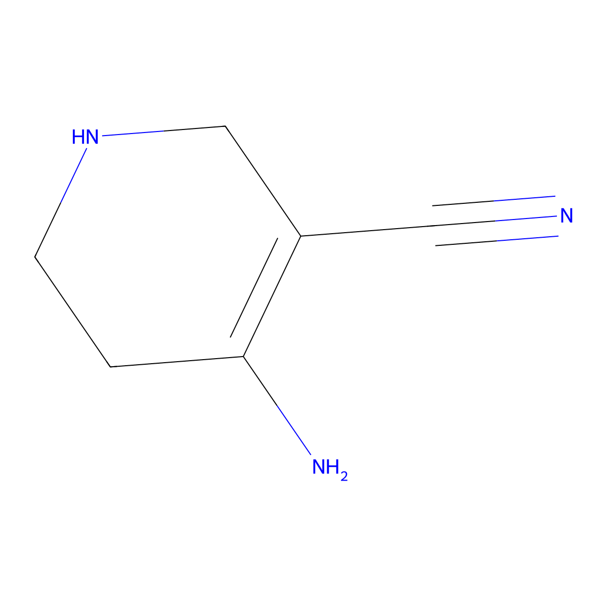 4-Amino-3-cyano-1,2,5,6-tetrahydropyridine molecular structure, CAS 15827-80-2