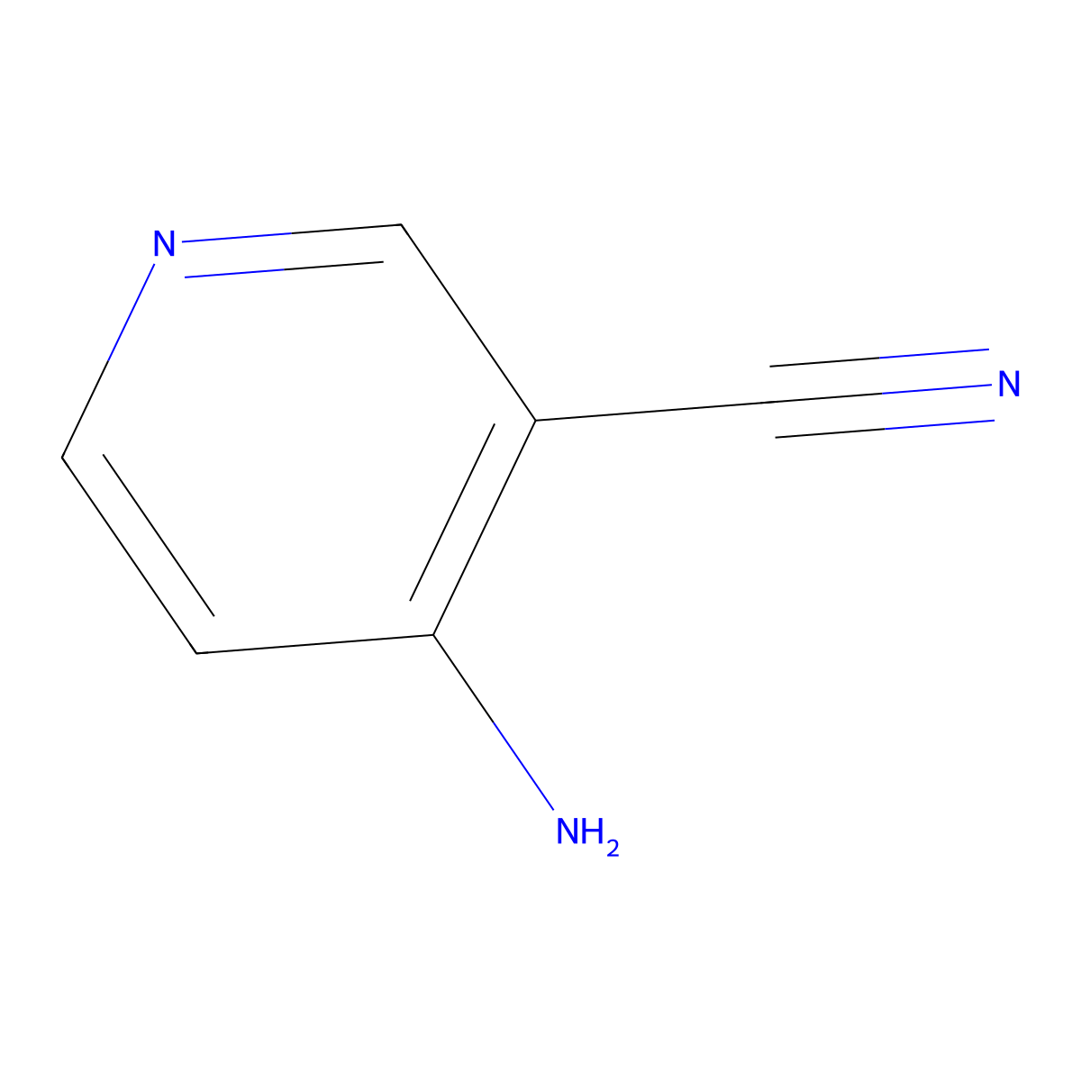 4-Aminopyridine-3-carbonitrile molecular structure, CAS 15827-84-6