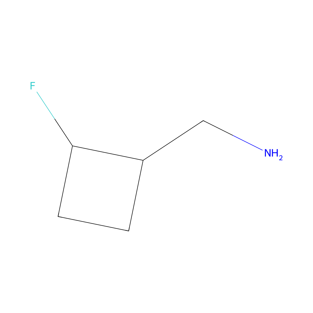 (2-Fluorocyclobutyl)methanamine molecular structure, CAS 1582719-54-7