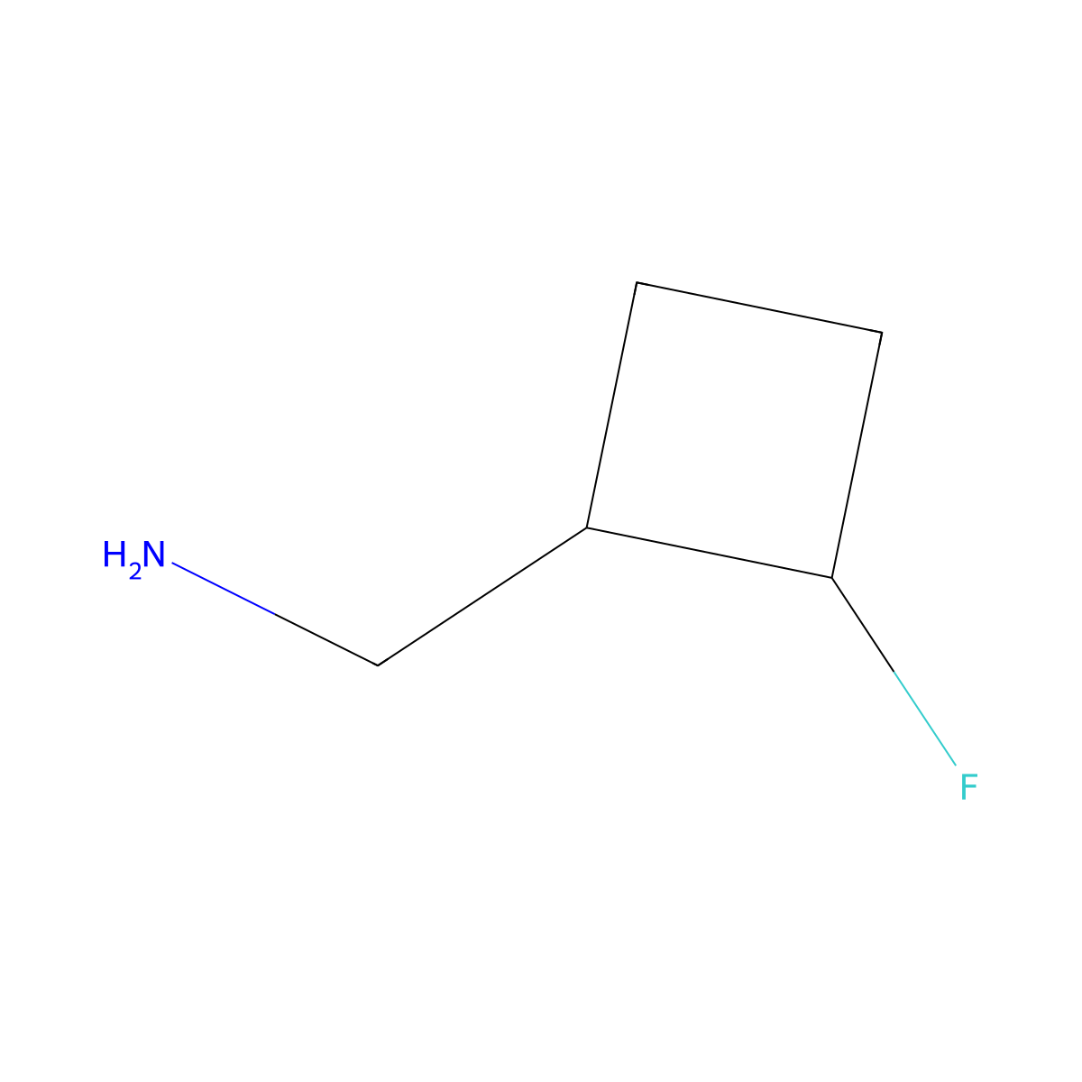 (2-Fluorocyclobutyl)methanamine molecular structure, CAS 1582719-54-7