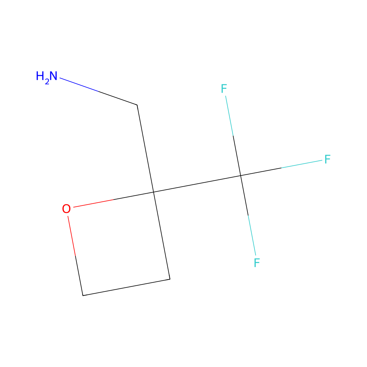 [2-(Trifluoromethyl)oxetan-2-yl]methanamine molecular structure, CAS 1582719-63-8