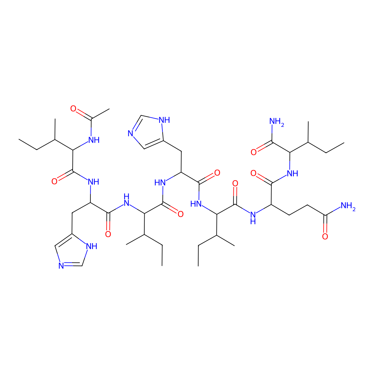 Ac-IHIHIQI-NH2 molecular structure, CAS 1582727-85-2