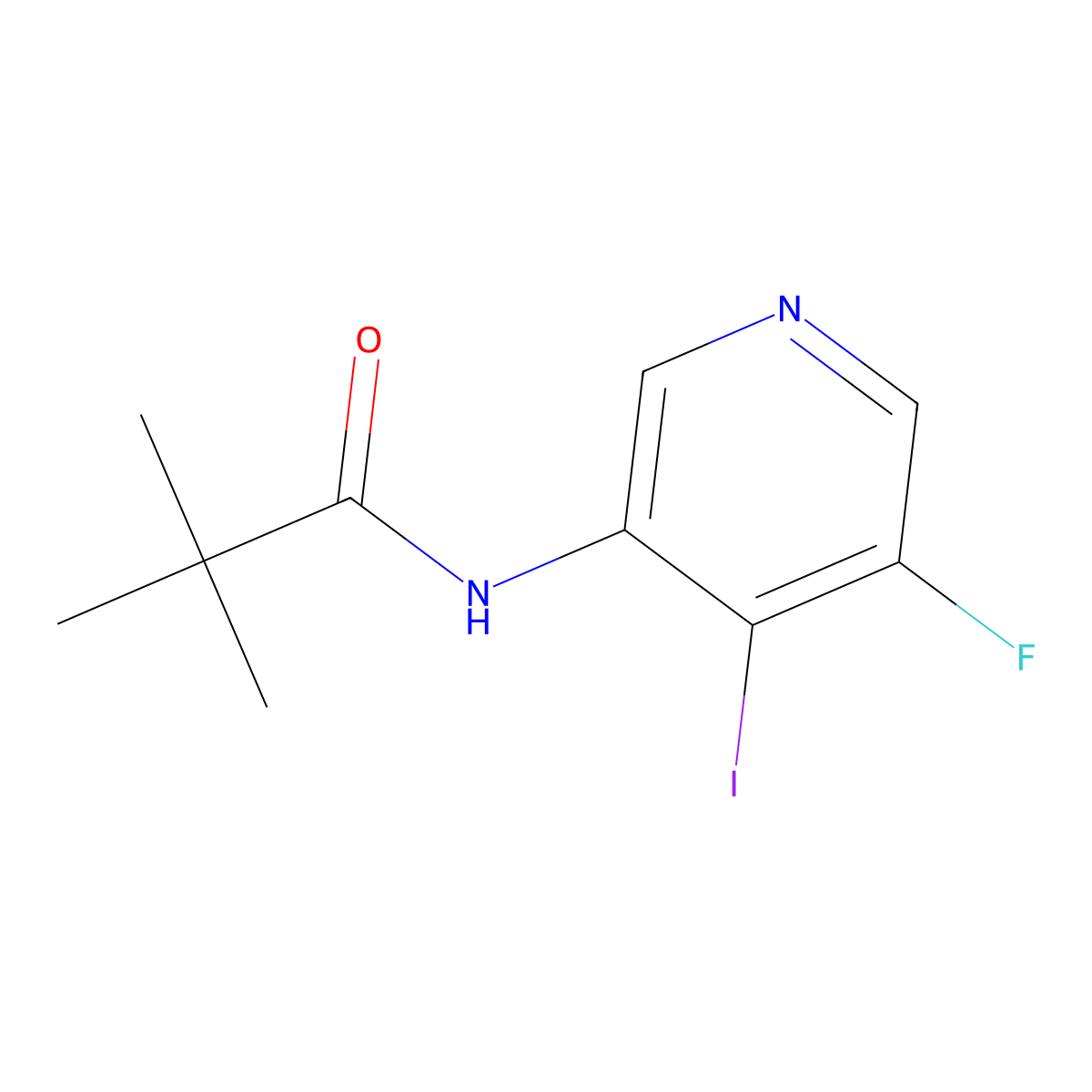 N-(5-Fluoro-4-iodo-pyridin-3-yl)-2,2-dimethyl-propionamide molecular structure, CAS 1582731-79-0