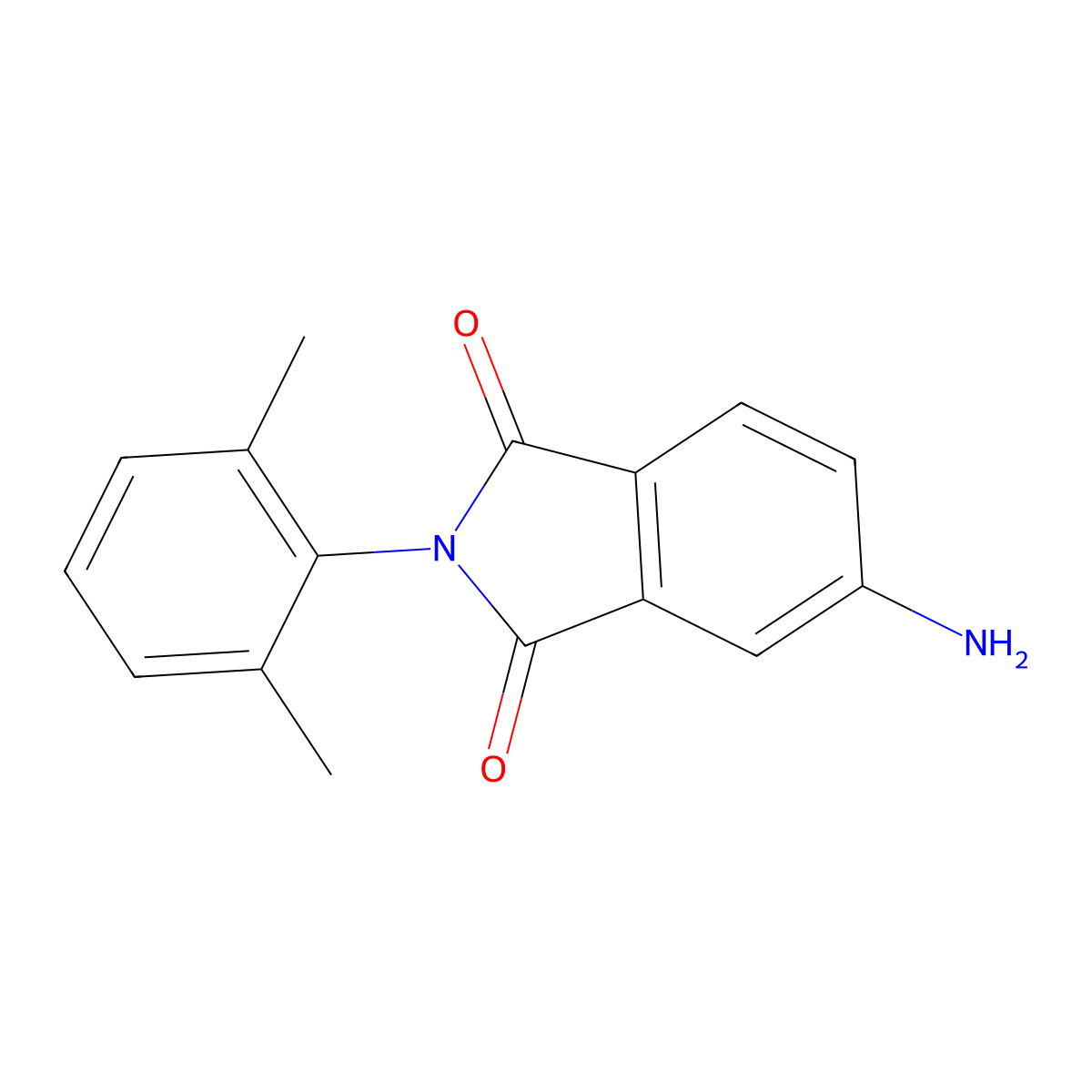 4-Amino-N-(2,6-dimethylphenyl)phthalimide molecular structure, CAS 158276-70-1
