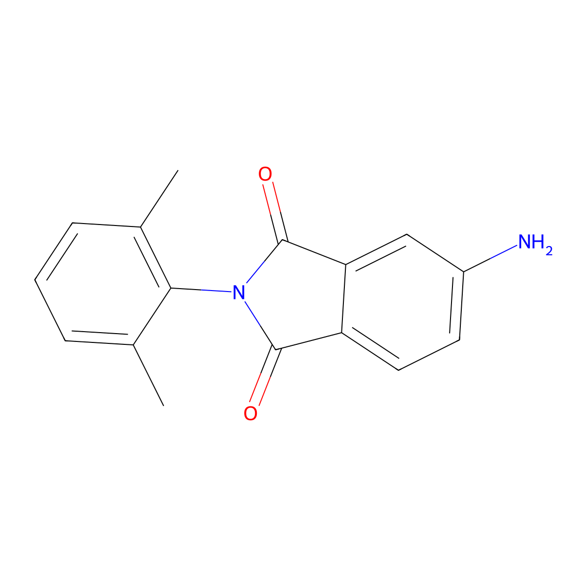 4-Amino-N-(2,6-dimethylphenyl)phthalimide molecular structure, CAS 158276-70-1