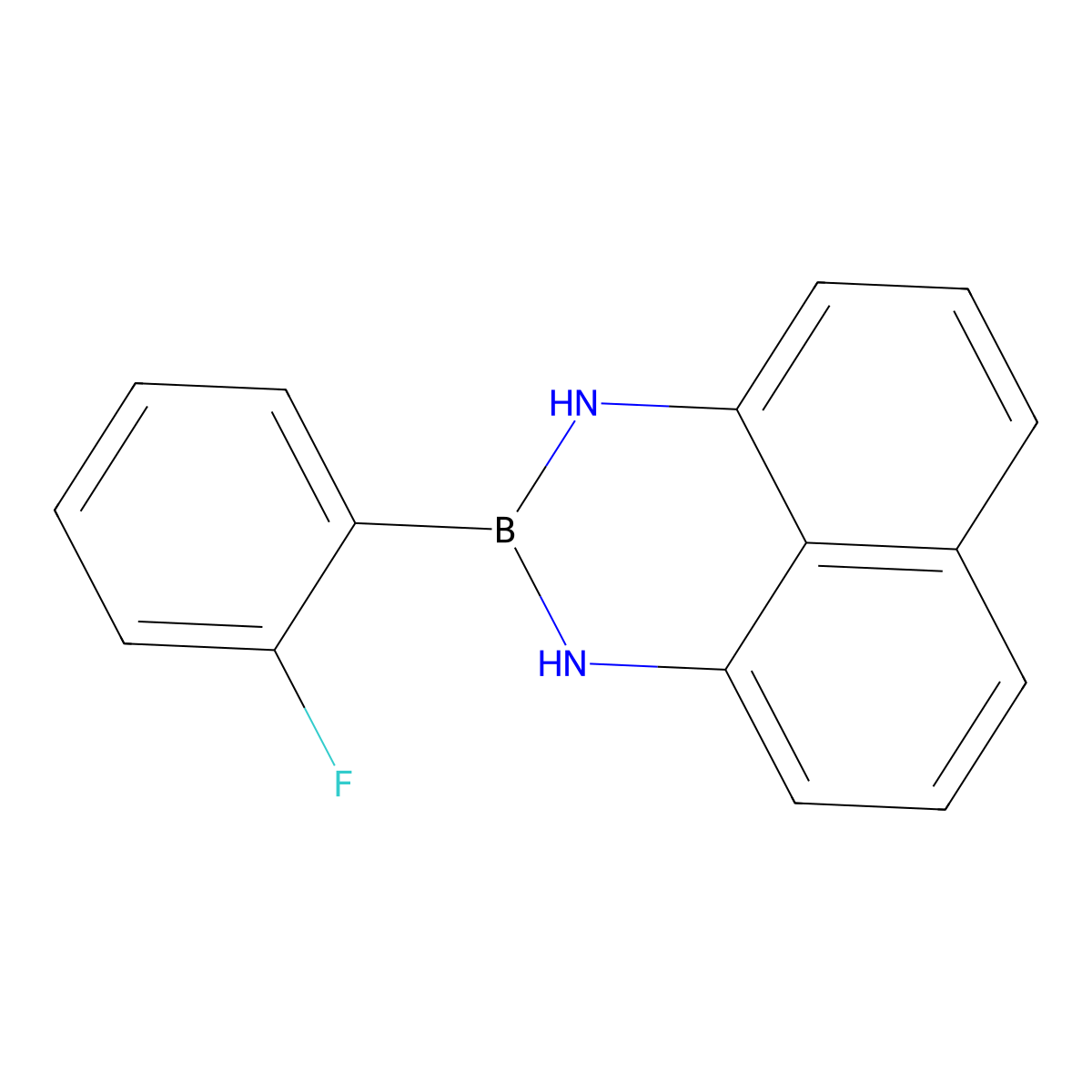 2-(2-Fluorophenyl)-2,3-dihydro-1H-naphtho[1,8-DE][1,3,2]diazaborinine molecular structure, CAS 1582787-80-1