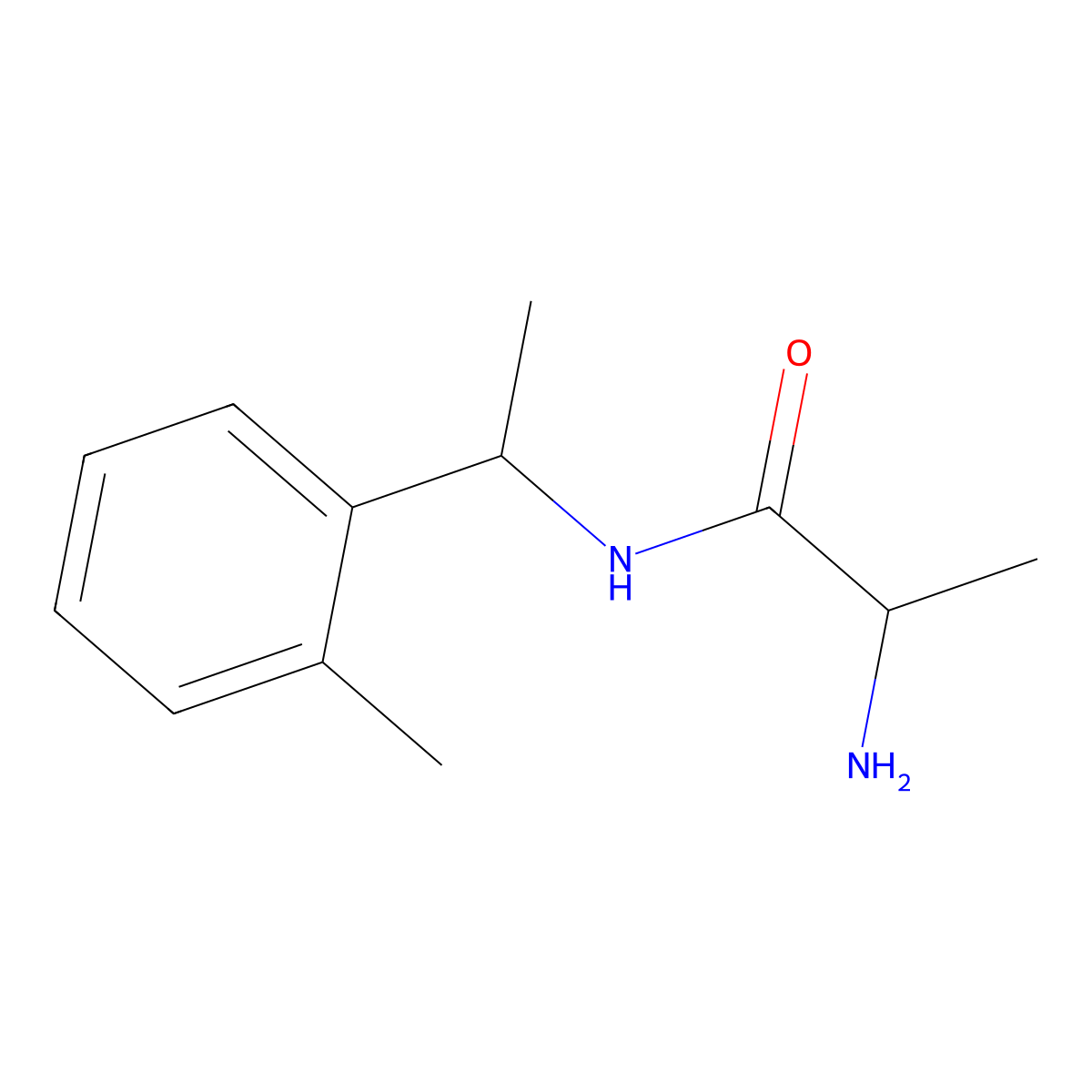2-amino-N-[1-(2-methylphenyl)ethyl]propanamide molecular structure, CAS 1582794-13-5
