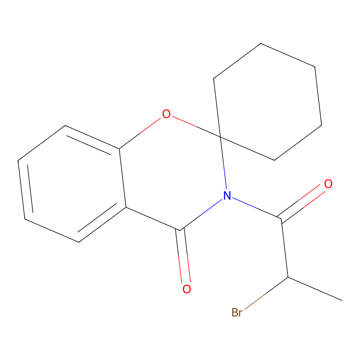 3-(2-Bromopropanoyl)spiro[benzo[e][1,3]oxazine-2,1'-cyclohexan]-4(3H)-one molecular structure, CAS 158299-05-9