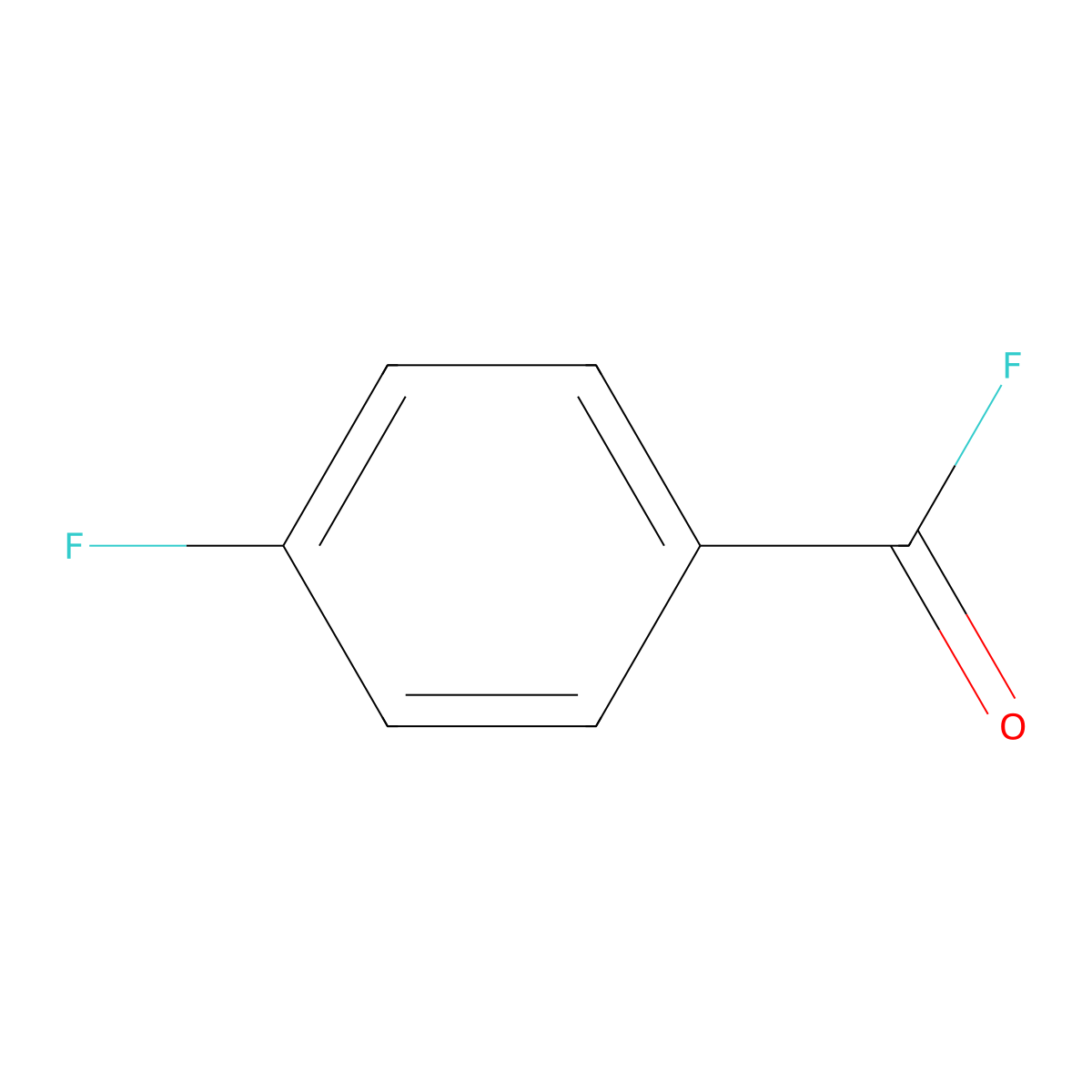 4-Fluorobenzoyl fluoride molecular structure, CAS 1583-56-8