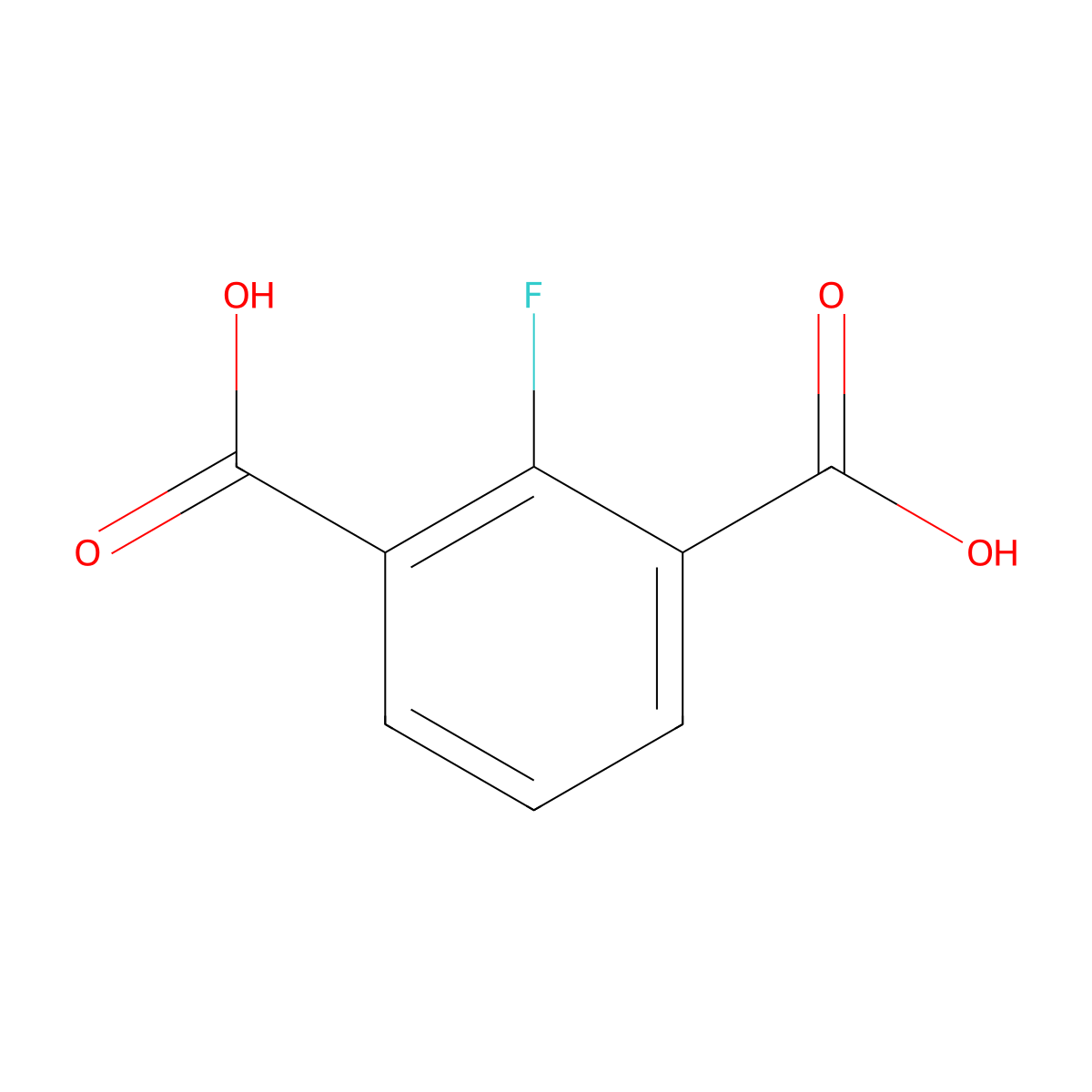2-Fluoroisophthalic acid molecular structure, CAS 1583-65-9