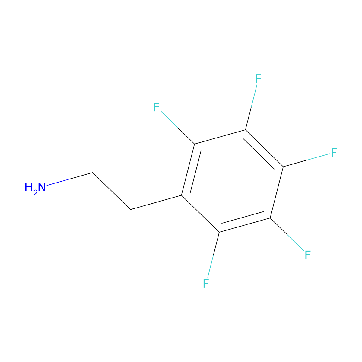 Benzeneethanamine, 2,3,4,5,6-pentafluoro- molecular structure, CAS 1583-76-2