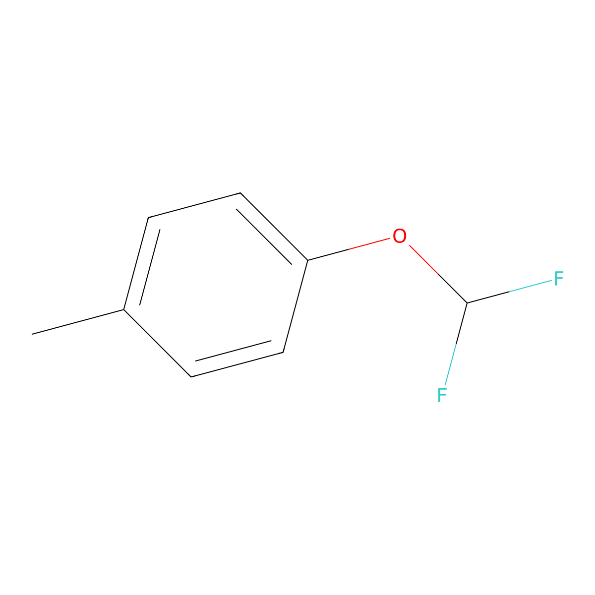 alpha,alpha-Difluoro-p-methylanisole molecular structure, CAS 1583-83-1