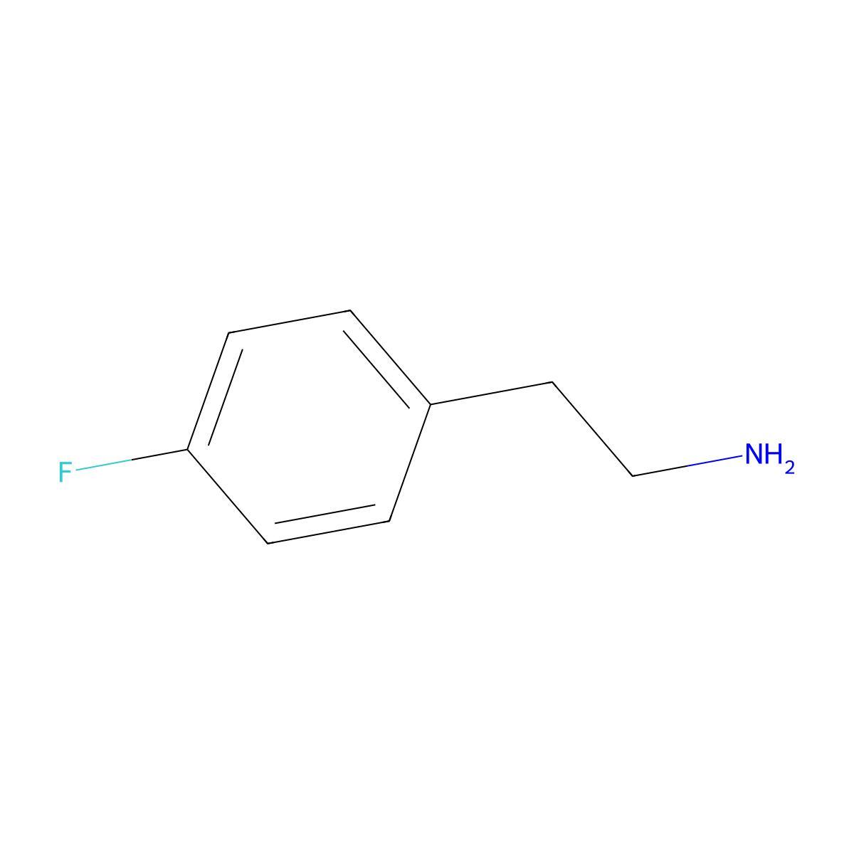 p-Fluorophenethylamine molecular structure, CAS 1583-88-6